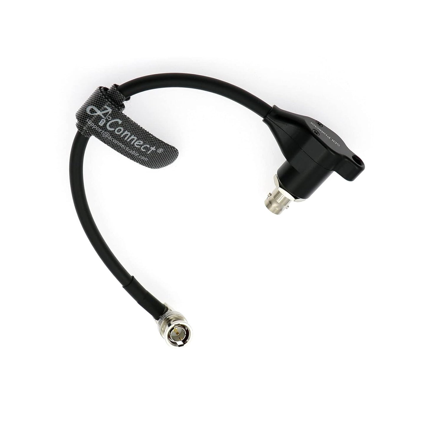 SDI-Protector-Cable for RED-Komodo Galvanic-Isolators BNC Male to Right-Angle BNC Female Power Cord 8inch Black