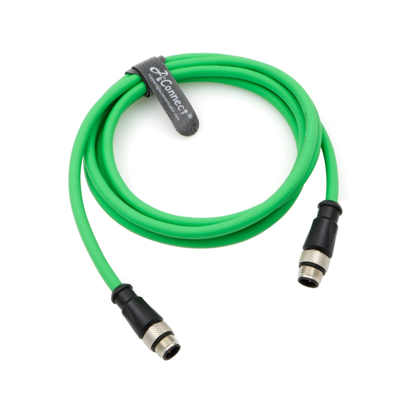 M12-D-Code Ethernet-Cable for Industrial Camera M12 4 Pin Male D-Code to 4 Pin Male D-Code Shielded Cat5e Ethernet Cord Waterproof 5M/16.4Ft