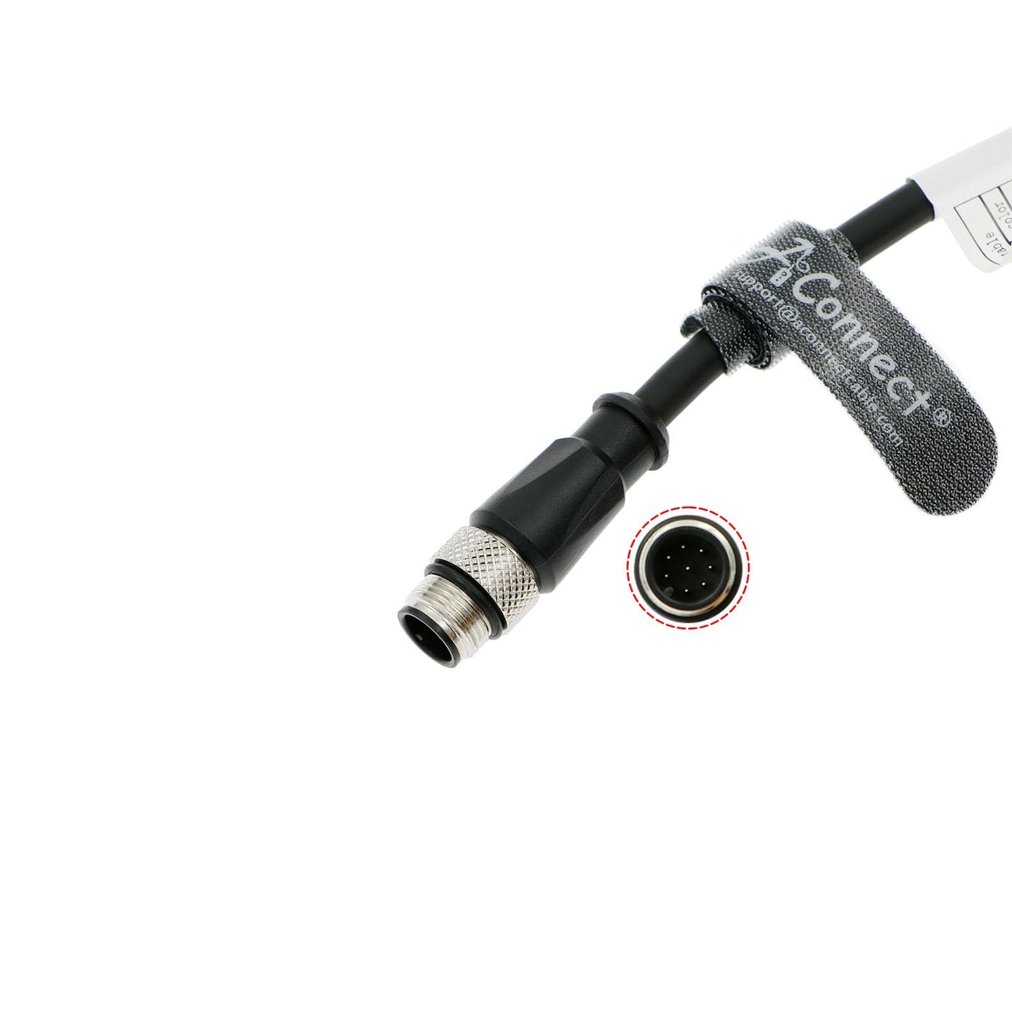 M12 A Code 8 Pin Male to Flying Leads Connector Aviation Sensor Waterproof Electrical Shielded Cable for Industrial Cameras Automation Device Network Fieldbus Module 1M