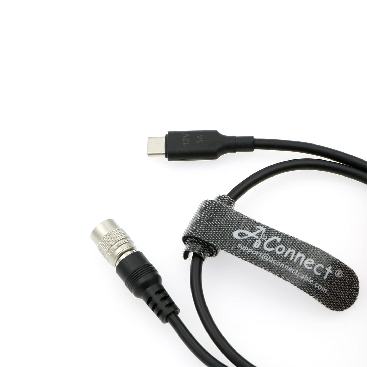12V USB-C to Hirose 4 Pin Male Power Cable Type-C PD Cable for Sound Devices 688 644 633 ZAXCOM Zoom F4 F8, 60CM/24Inches