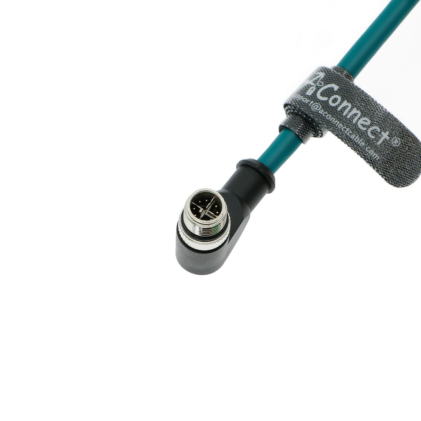 M12 8 Position X-Code Male Right Angle to RJ45 Ethernet Shielded Cable for Cognex in Sight Industrial Camera High Flexible Waterproof Cable 1M