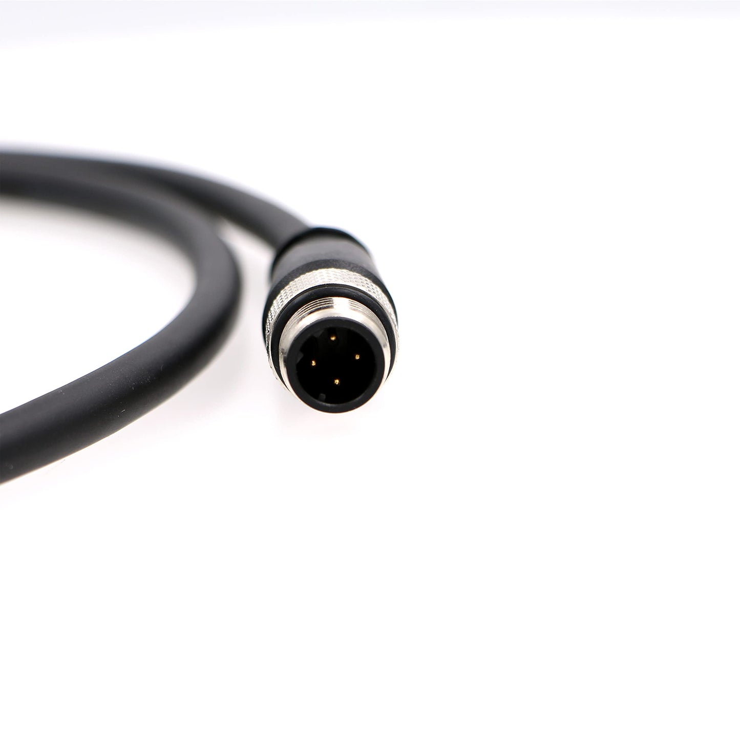 Shielded Flexible Ethernet Cable M12 4 Pin D-Code Male to 4 Pin D-Code Male Cat5e Ethernet Waterproof Cable for Industrial Camera 1M/3.28Ft