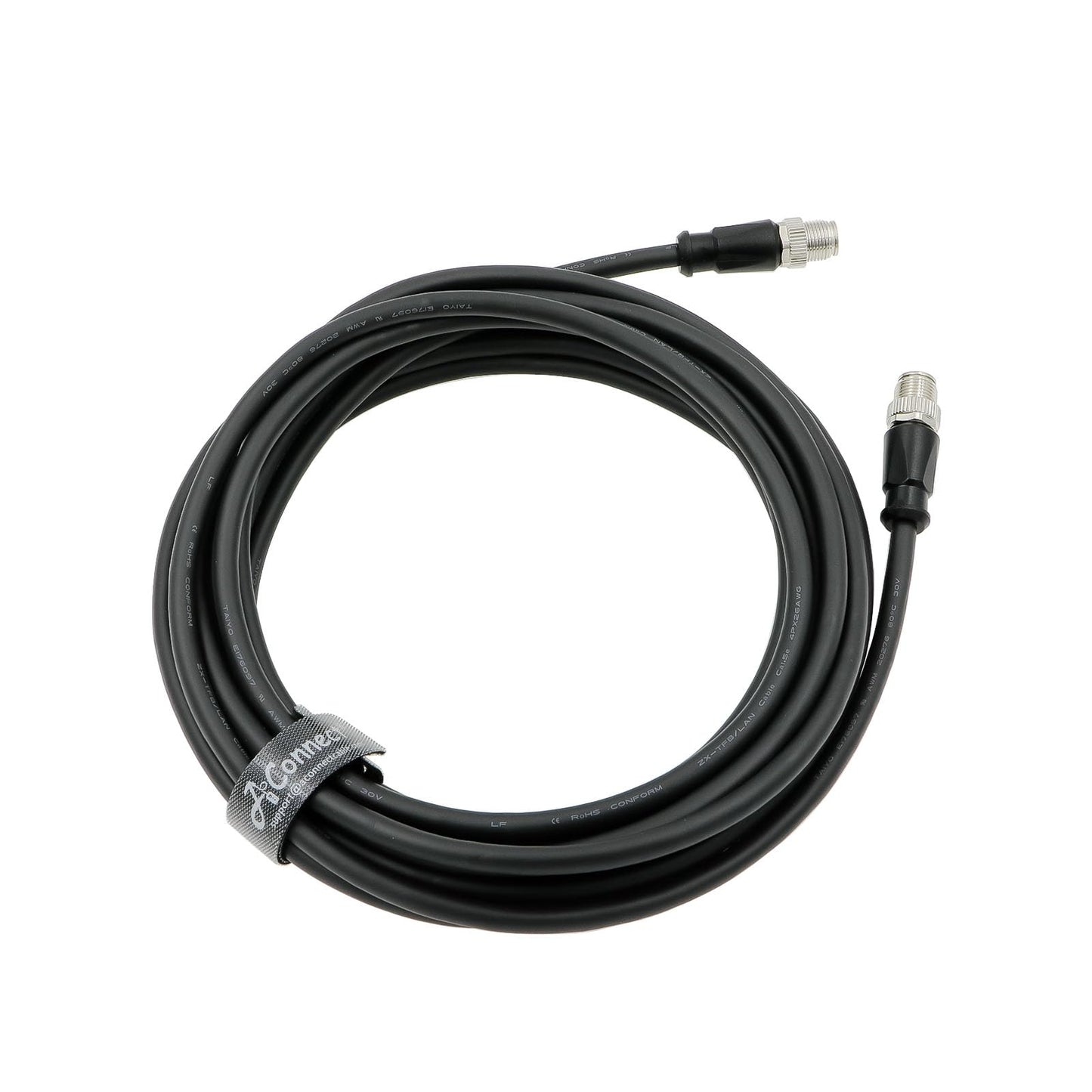 M12-X-Code Ethernet-Cable for Cognex Industrial Camera M12 8 Pin Male X-Code to 8 Pin Male X-Code Shielded Industrial Cord Waterproof Anti-UV 1M