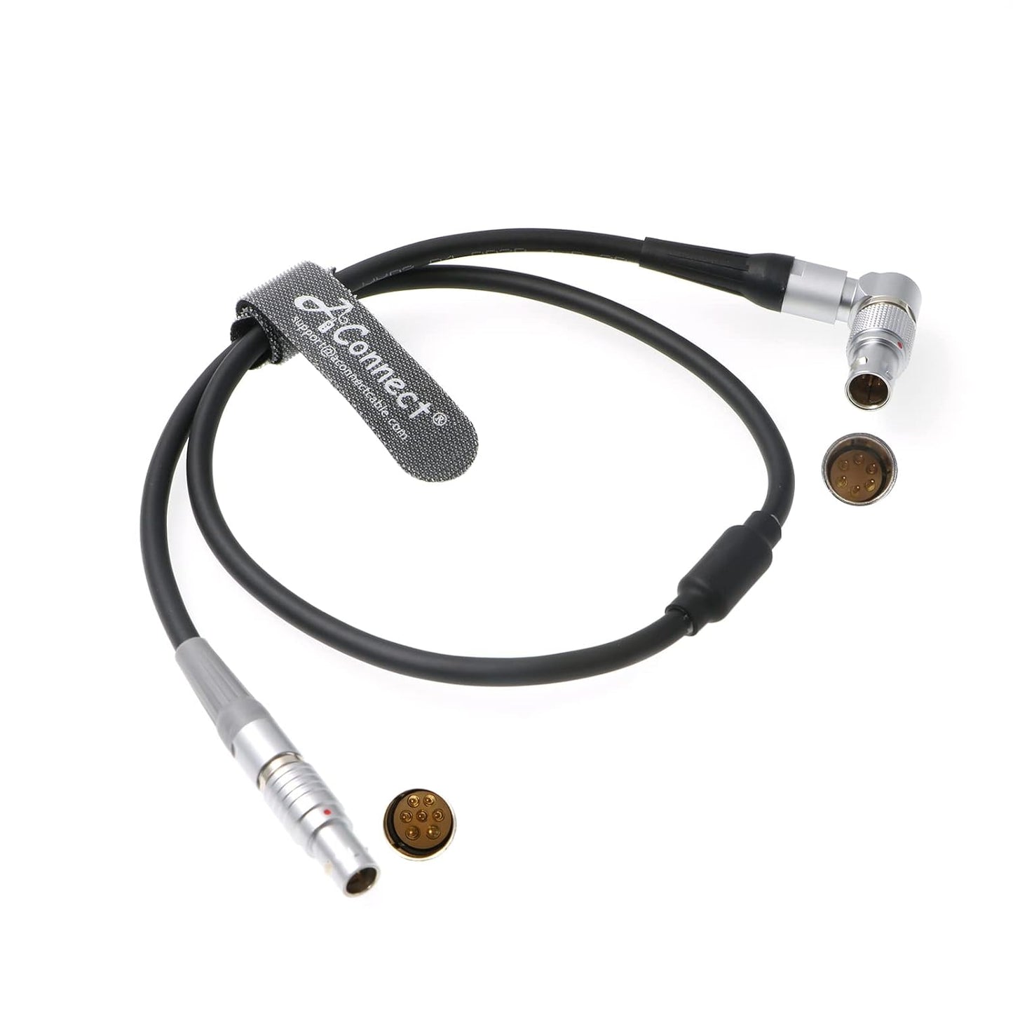 Cable-Alexa-Amira-CAM-EXT-Motor 7 Pin Male to EXT 6 Pin Right Angle for ARRI cforce RF Motor| cmotion cPRO Motor camin| Alexa| Amira 60CM