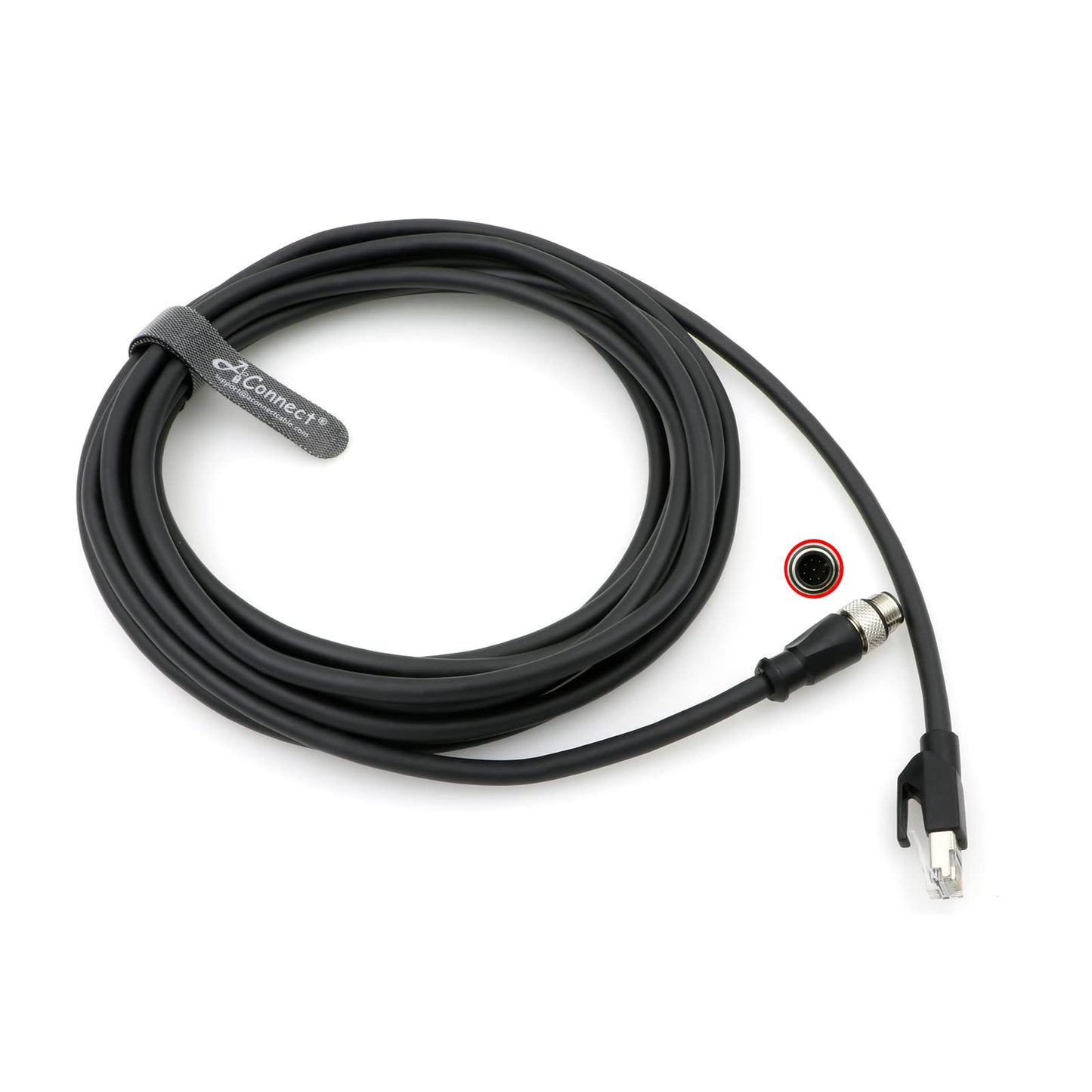 M12-A-Code-RJ45-Ethernet-Cable for Cognex DM300 M12 8-Pin A-Code Male to RJ45 for Industrial Camera 6.6Ft|2M