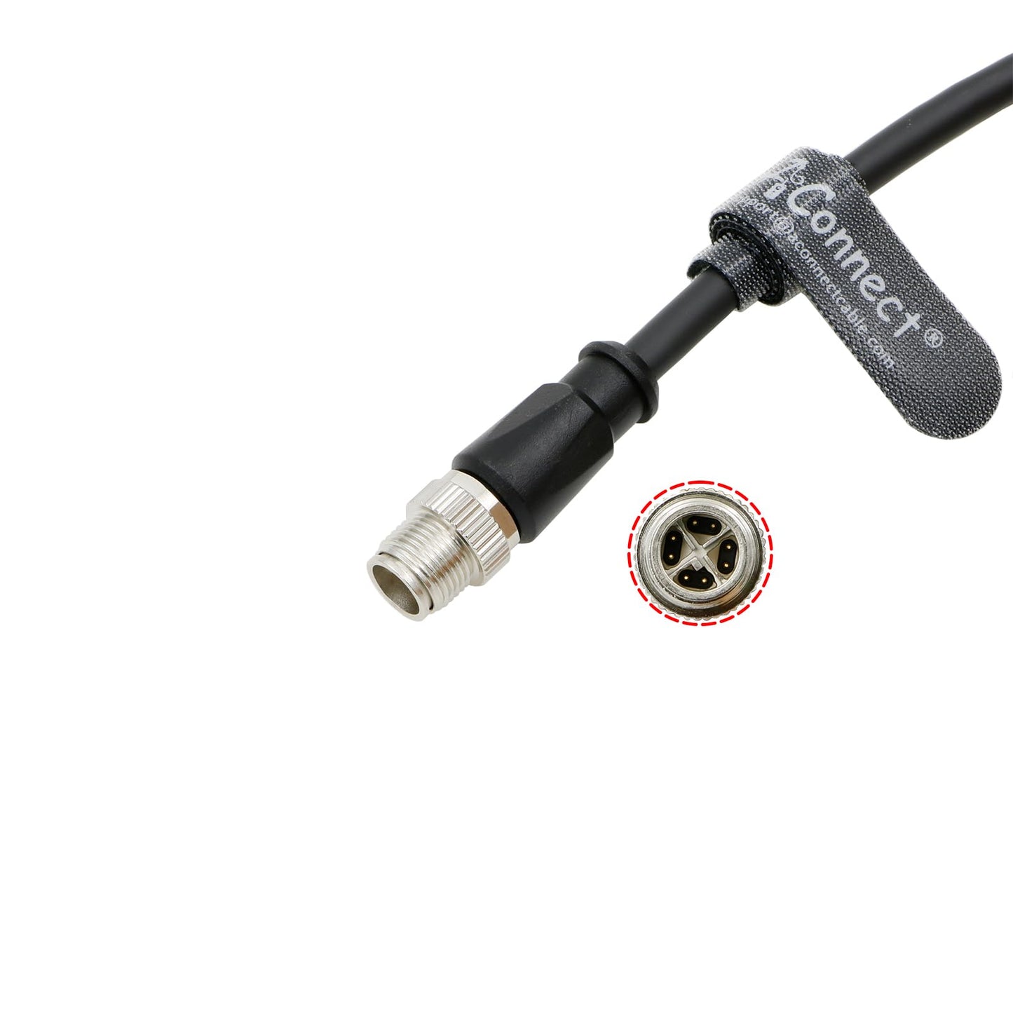 M12-X-Code Ethernet-Cable for Cognex Industrial Camera M12 8 Pin Male X-Code to 8 Pin Male X-Code Shielded Industrial Cord Waterproof Anti-UV 1M
