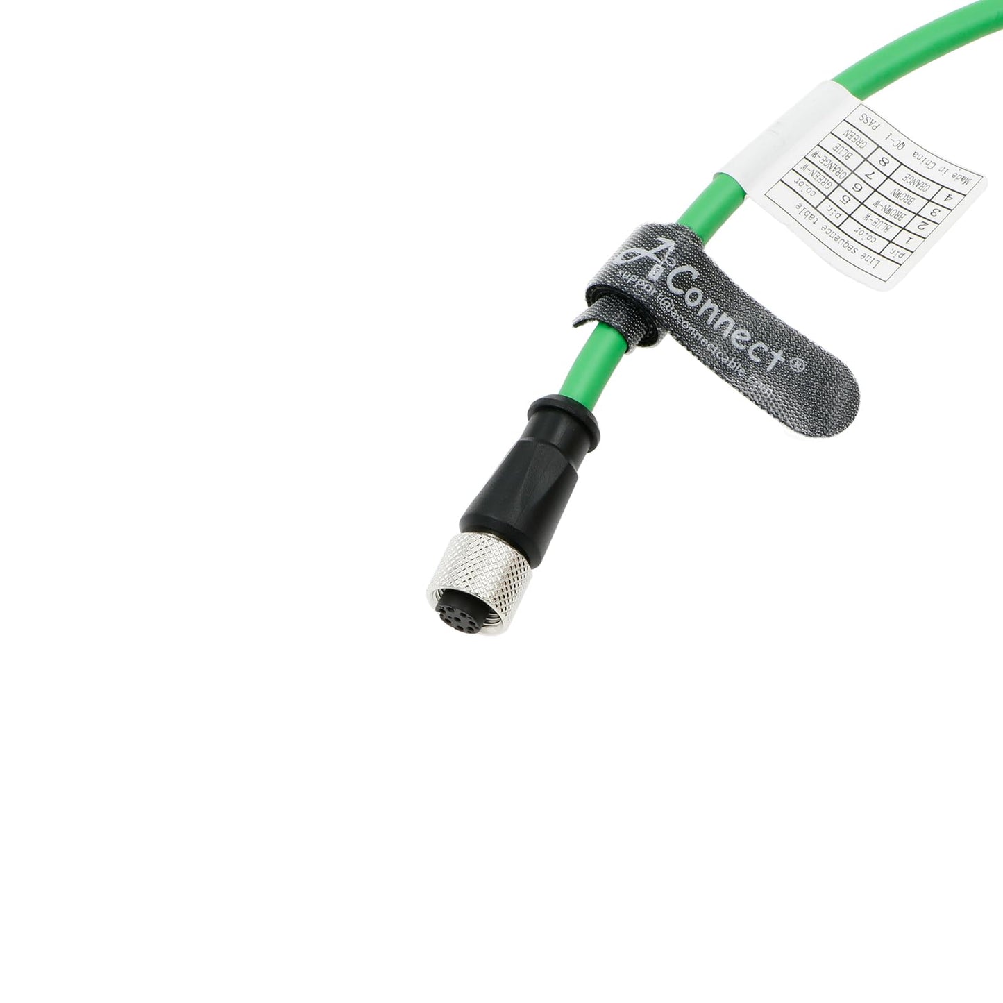 M12 A Code 8 Pin Female to Flying Leads Cable Industrial Aviation Sensor Waterproof Electrical Shielded Cable for Industrial Cameras Automation Device Network Fieldbus Module 1M