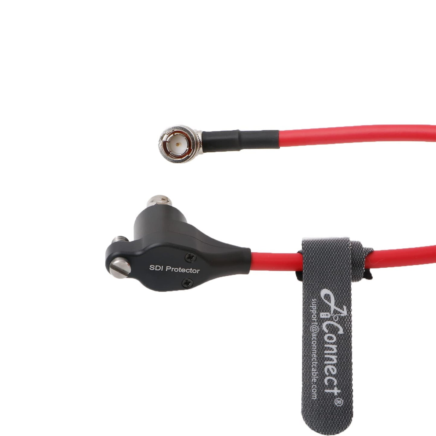 SDI-Protector-Cable for RED-Komodo Galvanic-Isolators BNC Male to Right-Angle BNC Female Power Cord 8inch Black