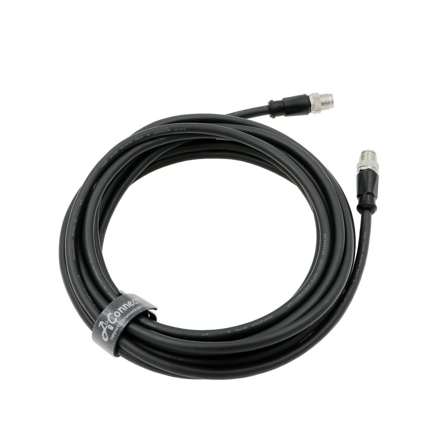 M12-X-Code Ethernet-Cable for Cognex Industrial Camera M12 8 Pin Male X-Code to 8 Pin Male X-Code Shielded Industrial Cord Waterproof Anti-UV 1M