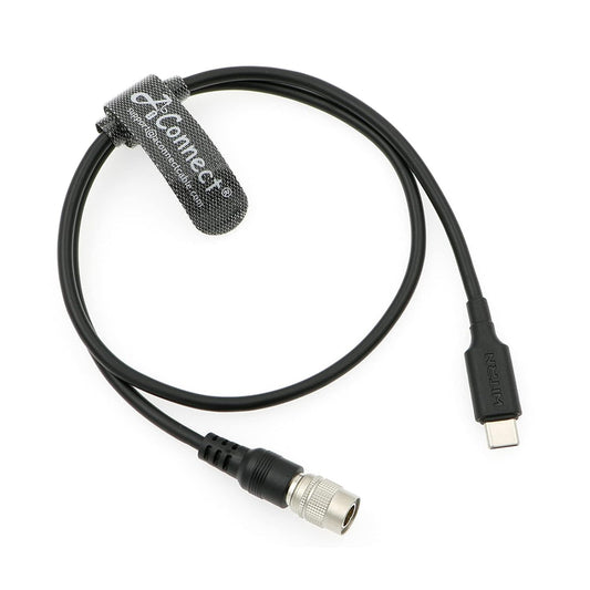 12V USB-C to Hirose 4 Pin Male Power Cable Type-C PD Cable for Sound Devices 688 644 633 ZAXCOM Zoom F4 F8, 60CM/24Inches