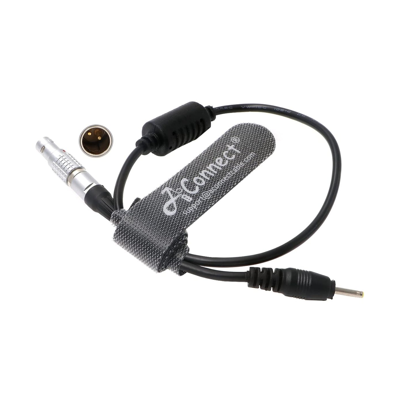 DC Cable for Alexa 2.5 0.7mm DC to 2 Pin Male Cord 12inches