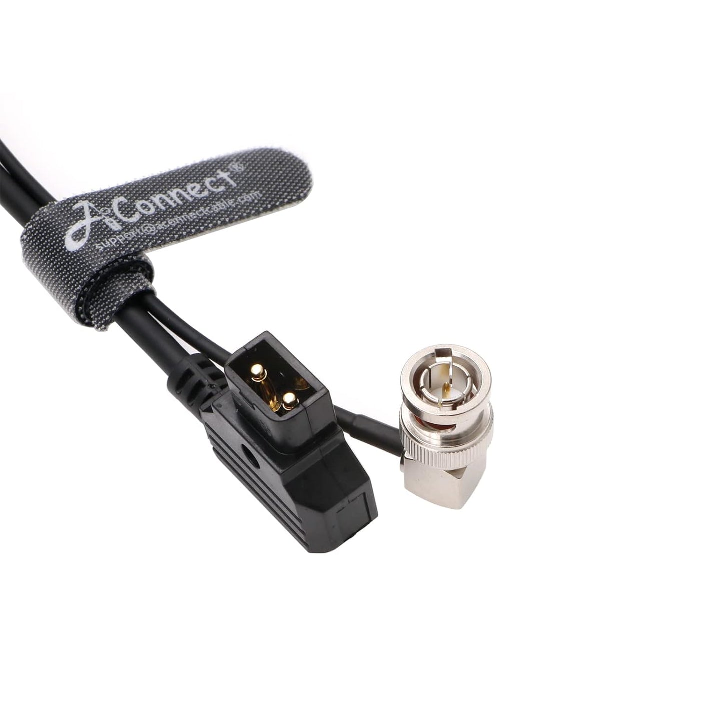 Combination Power-Cable for Zacuto-Gratical-Eye-Viewfinder|Teradek Rotatable Right-Angle 2-Pin-Male to D-Tap + Right Angle BNC to BNC Flexible HD SDI Cable for BMCC-Video-Camera Braided