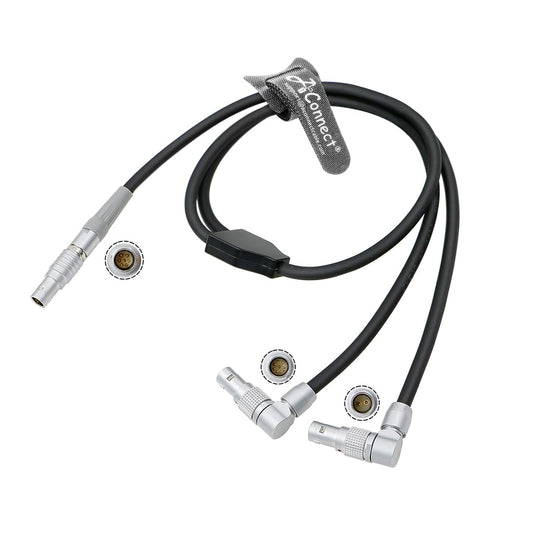 7 Pin to Rotatable 9 Pin + 2 Pin Run Stop Power Cable - Compatible with ARRI RIA - 1, cforce Mini RF Motor, cmotion cPRO Motor, cmotion camin to RED Komodo & RED V - Raptor Camera 60cm/23.6in