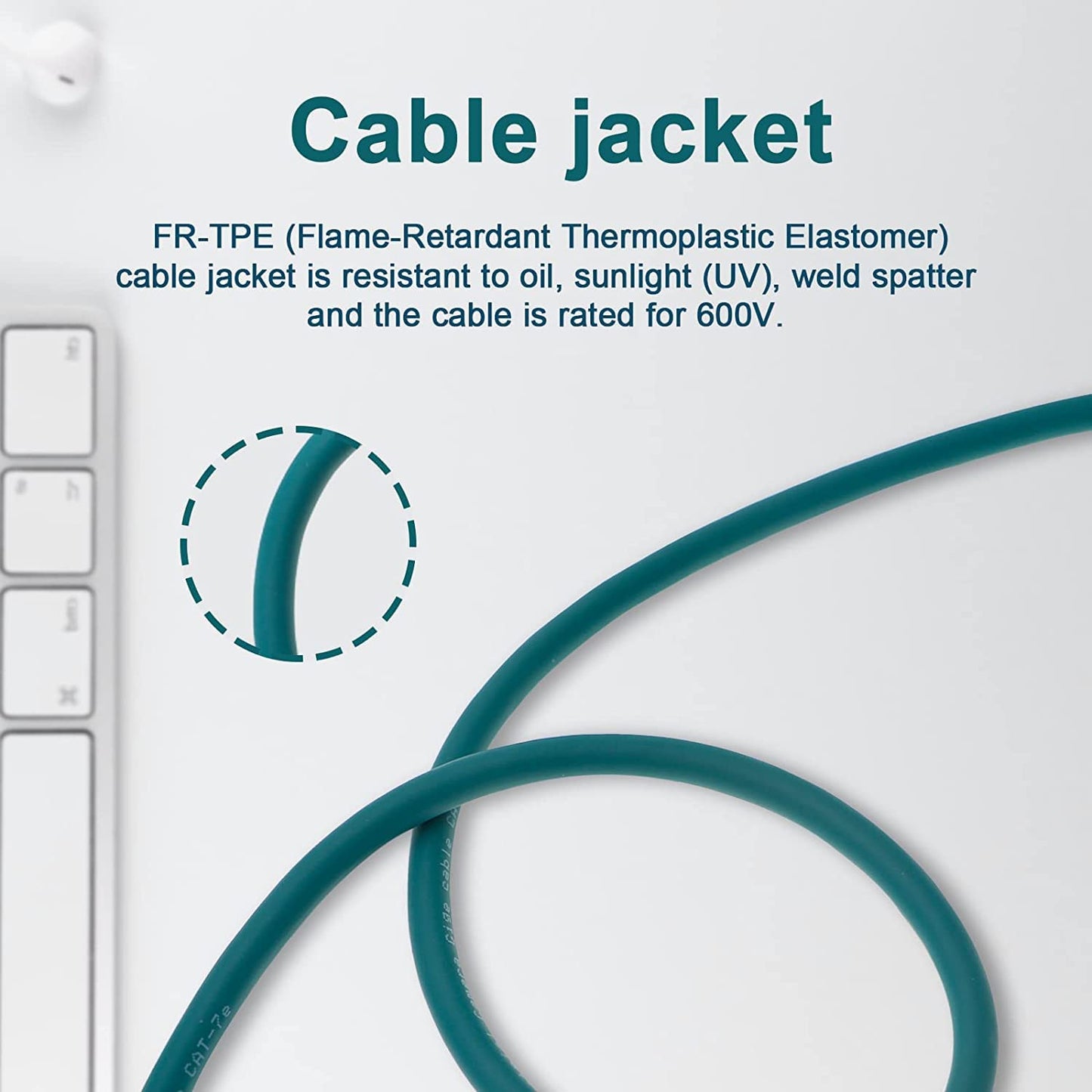M12-RJ45-XCode-Ethernet-Shielded-Industrial M12 8 Pin X-Code Male to RJ45 Cat6a Ethernet Shielded Cable for Cognex Industrial Camera 3.3Ft|1M
