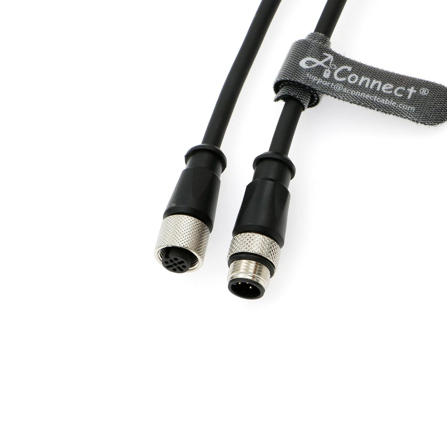 M12 5 Pin Male A-Code to 5 Pin Female A-Code Industrial Shielded Cable Aviation Sensor Connector for Device Network, Fieldbus Module 2M/6.5Ft