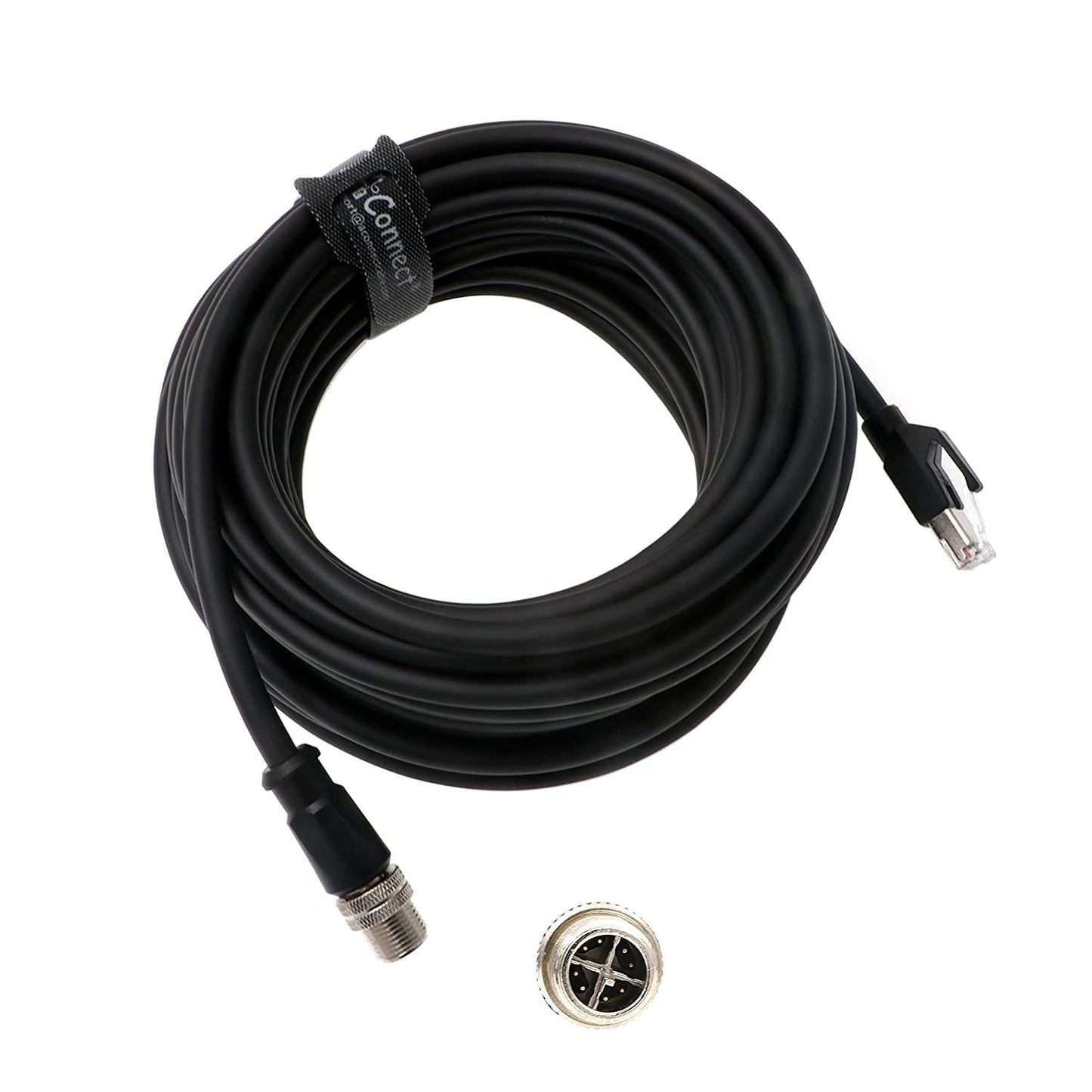 X-Code-RJ45-Industrial-Shielded-Ethernet M12 8 Pin X-Code Male to RJ45 Cat6a Ethernet Shielded Cable for Cognex Industrial Camera Flexible 3.3Ft|1M