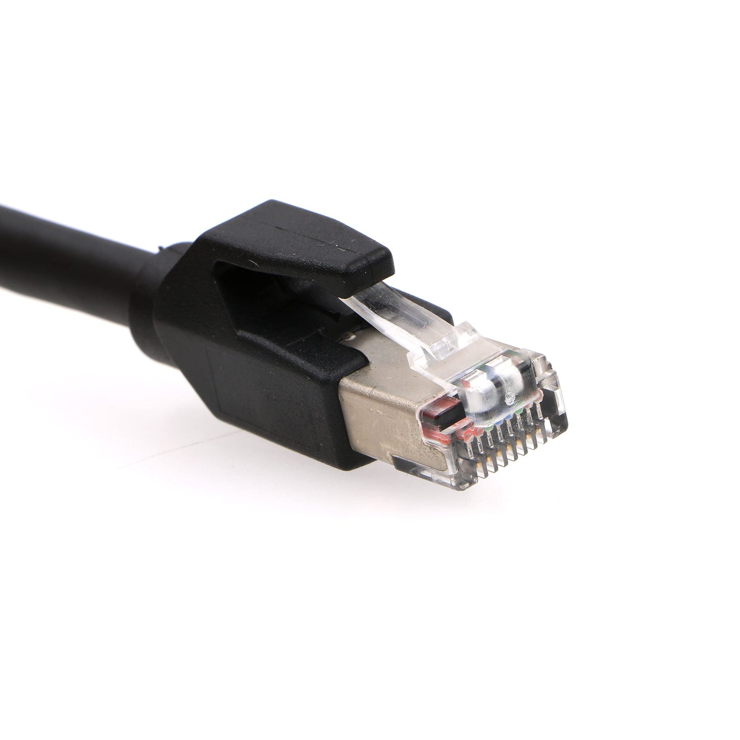 X-Code-RJ45-Industrial-Shielded-Ethernet M12 8 Pin X-Code Male to RJ45 Cat6a Ethernet Shielded Cable for Cognex Industrial Camera Flexible 3.3Ft|1M