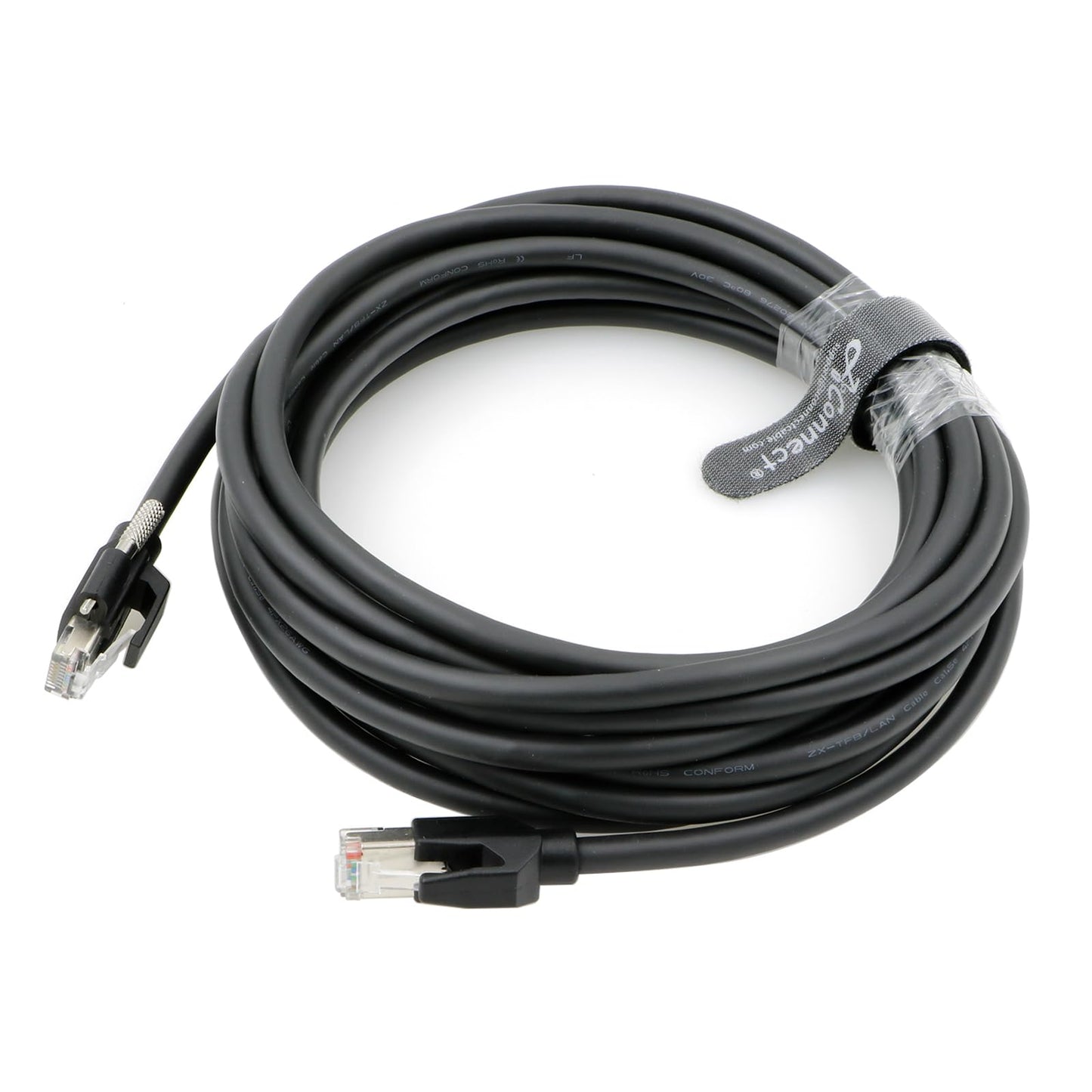 GigE Gigabit Ethernet Cable with RJ45 Horizontal Locking Screws Cat6 Cable for Industrial Cameras 5M