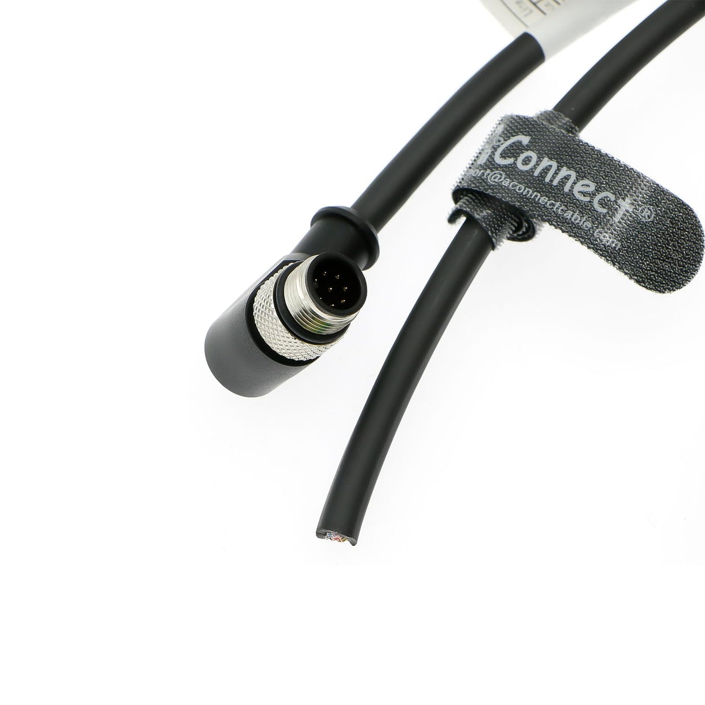 M12 A Code Right Angle 8 Pin Male to Flying Leads Connector Aviation Sensor Waterproof Electrical Shielded Cable for Industrial Cameras Automation Device Network Fieldbus Module 1M