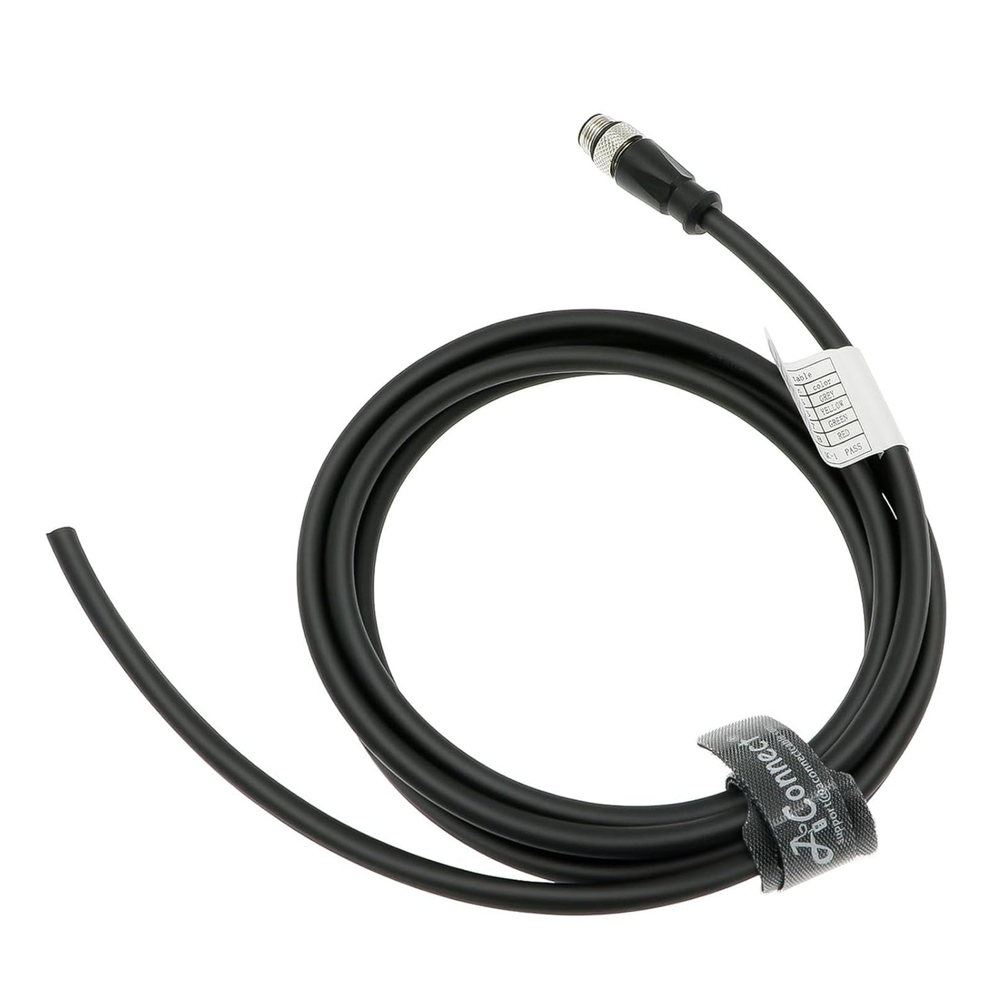 M12 A Code 8 Pin Male to Flying Leads Connector Aviation Sensor Waterproof Electrical Shielded Cable for Industrial Cameras Automation Device Network Fieldbus Module 1M