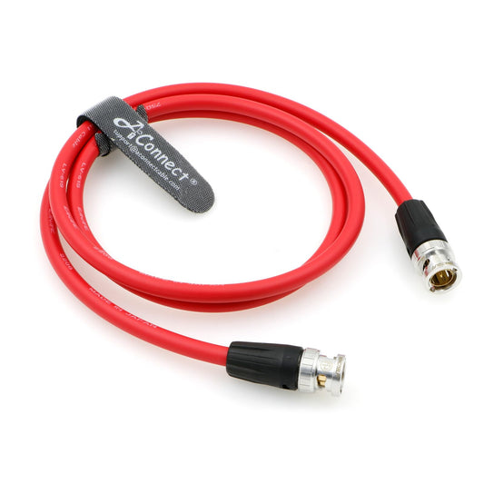 12G HD BNC SDI BNC Cable Orignial Neutrik BNC Male to Male 75 Ohm Coaxial Cable for 4K Video Camera (Black 1M)