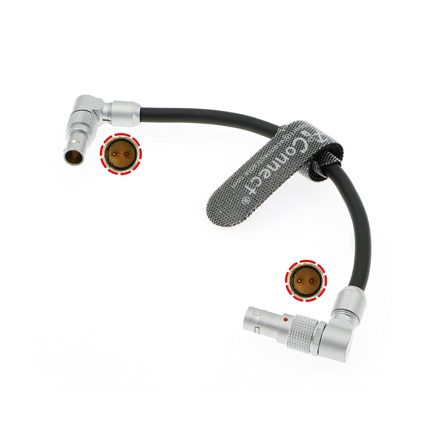 Power Cable for Red-Komodo Rotatable 2 Pin Male to Adjustable Right Angle 2 Pin Male Power Cord for Teradek SmallHD Monitor, 15cm/5.9inches
