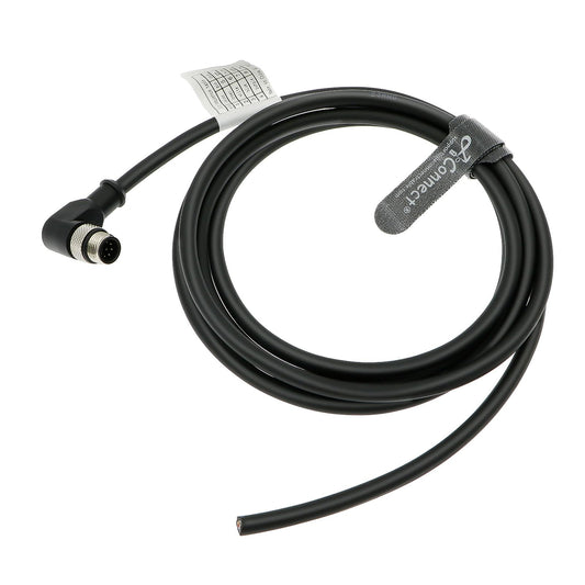M12 A Code Right Angle 8 Pin Male to Flying Leads Connector Aviation Sensor Waterproof Electrical Shielded Cable for Industrial Cameras Automation Device Network Fieldbus Module 1M