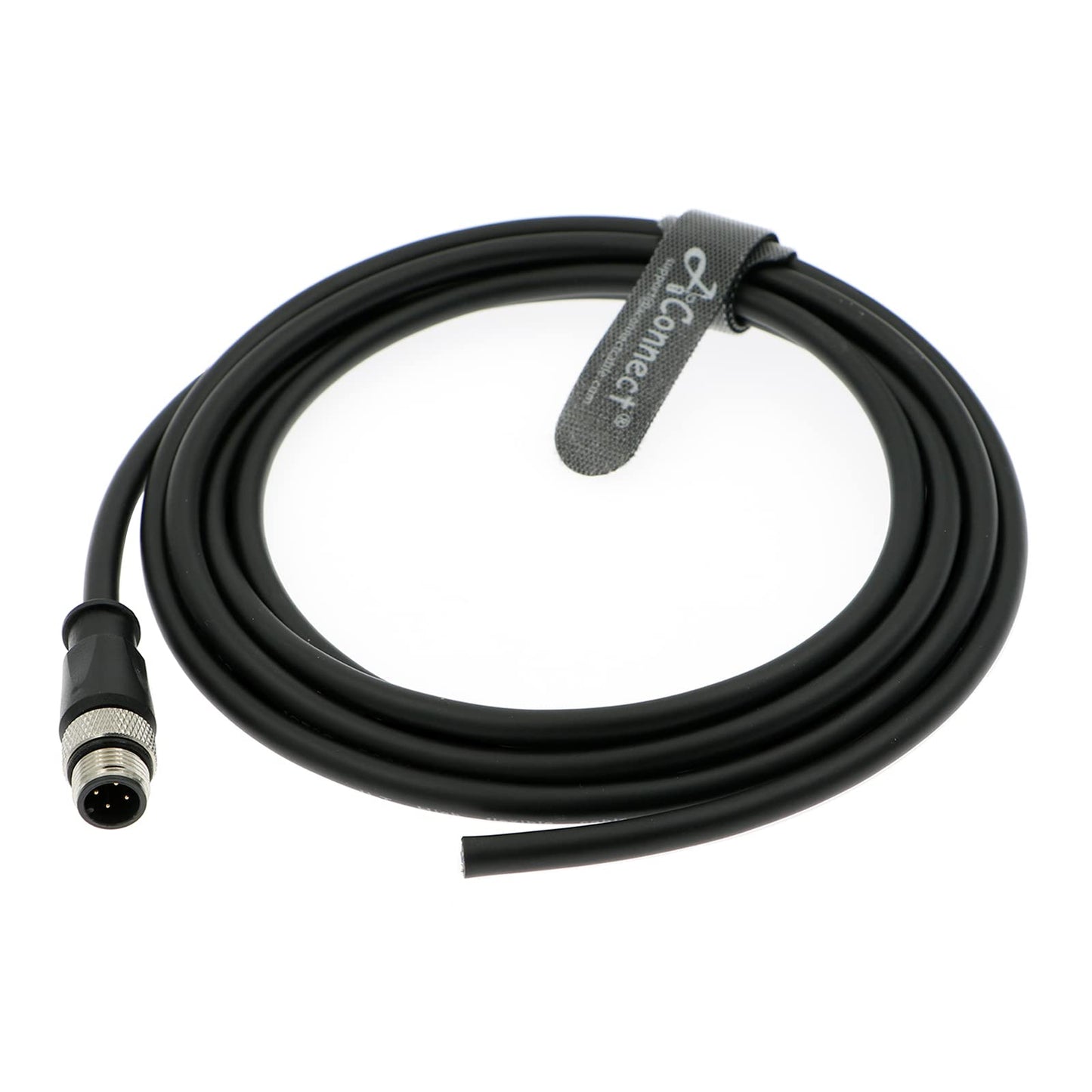M12 A Code 4 Pin Male Straight Connector Aviation Socket Electrical Cable for Industrial Camera 1M/3.28Ft