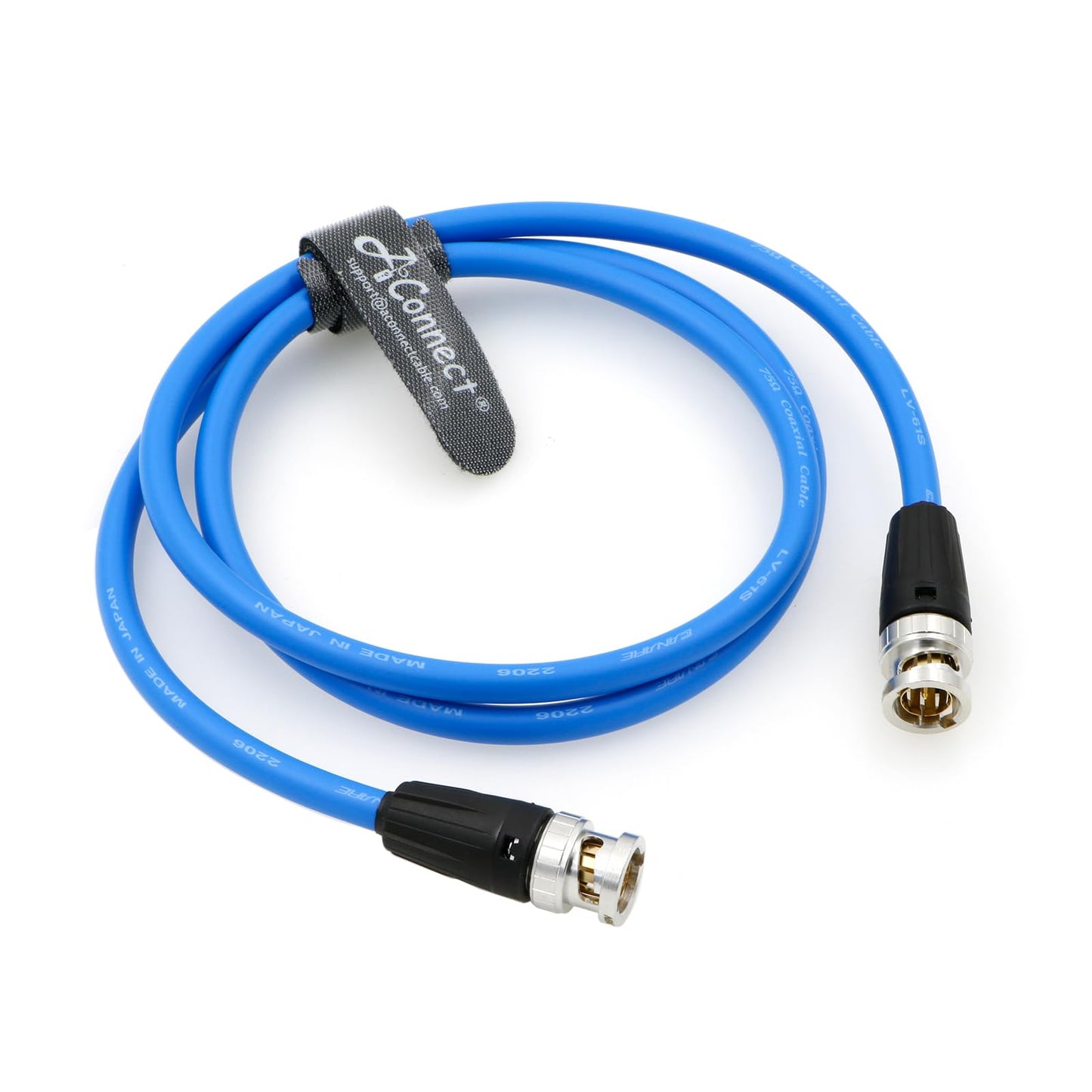 12G HD BNC SDI BNC Cable Orignial Neutrik BNC Male to Male 75 Ohm Coaxial Cable for 4K Video Camera (Black 1M)