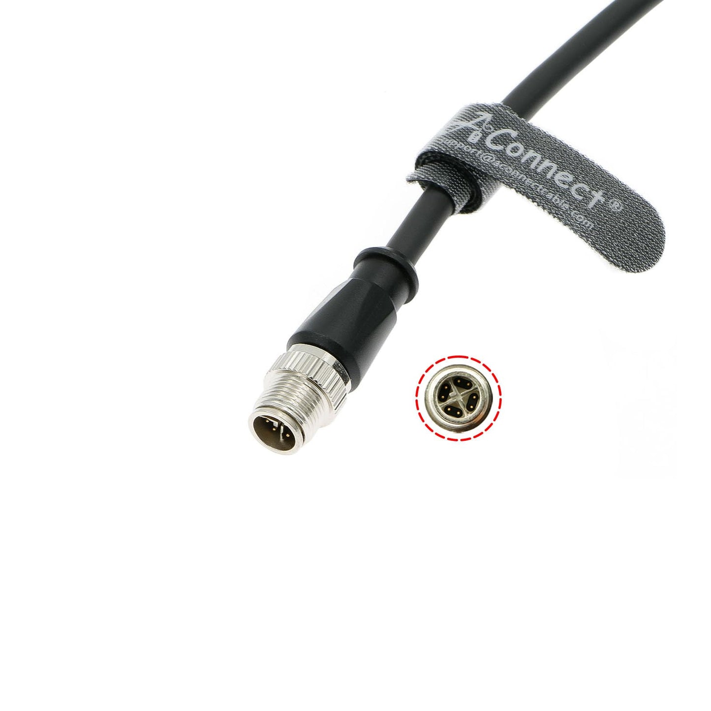 M12-X-Code Ethernet-Cable for Cognex Industrial Camera M12 8 Pin Male X-Code to 8 Pin Male X-Code Shielded Industrial Cord Waterproof Anti-UV 1M