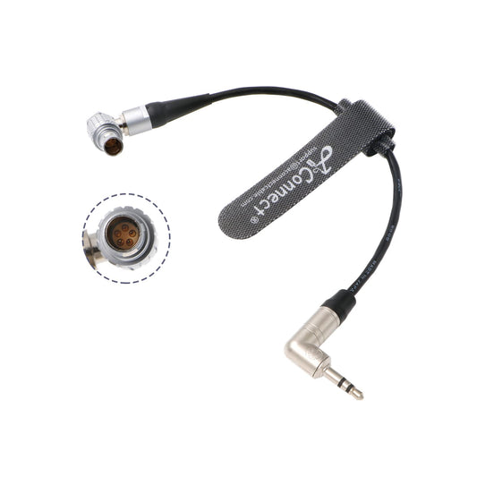 Timecode-Cable for Tentacle-Sync Sound-Devices Timecode Send from 3.5mm TRS to Right Angle 0B 5 Pin Male 50CM|20in