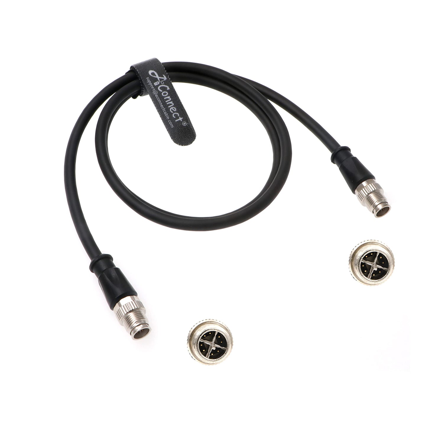 M12-X-Code Ethernet-Cable for Cognex Industrial Camera M12 8 Pin Male X-Code to 8 Pin Male X-Code Shielded Industrial Cord Waterproof Anti-UV 1M