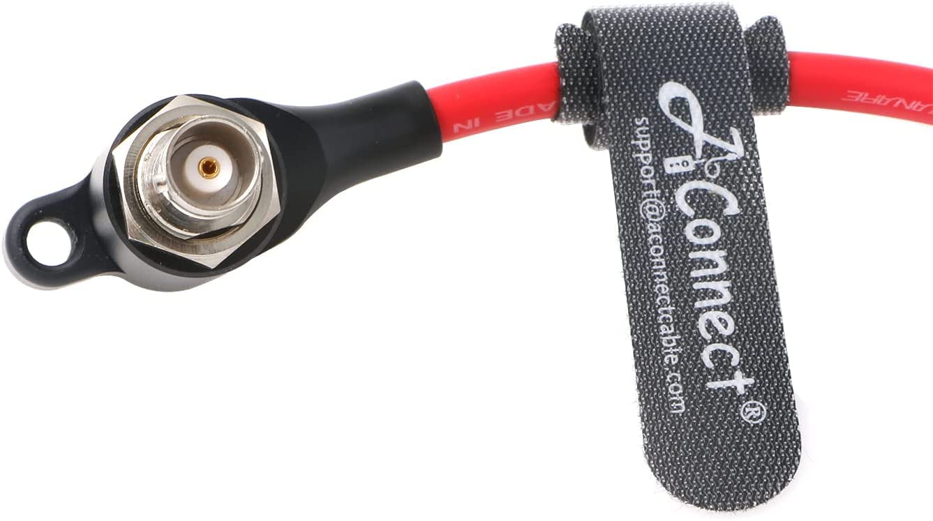 SDI-Protector-Cable for RED-Komodo Galvanic-Isolators BNC Male to Right-Angle BNC Female Power Cord 8inch Black