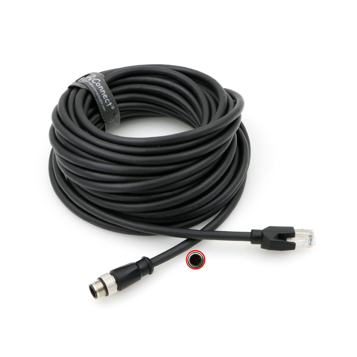 M12-A-Code-RJ45-Ethernet-Cable for Cognex DM300 M12 8-Pin A-Code Male to RJ45 for Industrial Camera 6.6Ft|2M