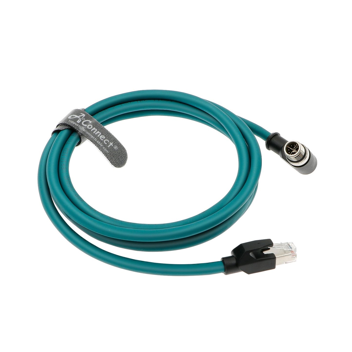 M12 8 Position X-Code Male Right Angle to RJ45 Ethernet Shielded Cable for Cognex in Sight Industrial Camera High Flexible Waterproof Cable 1M