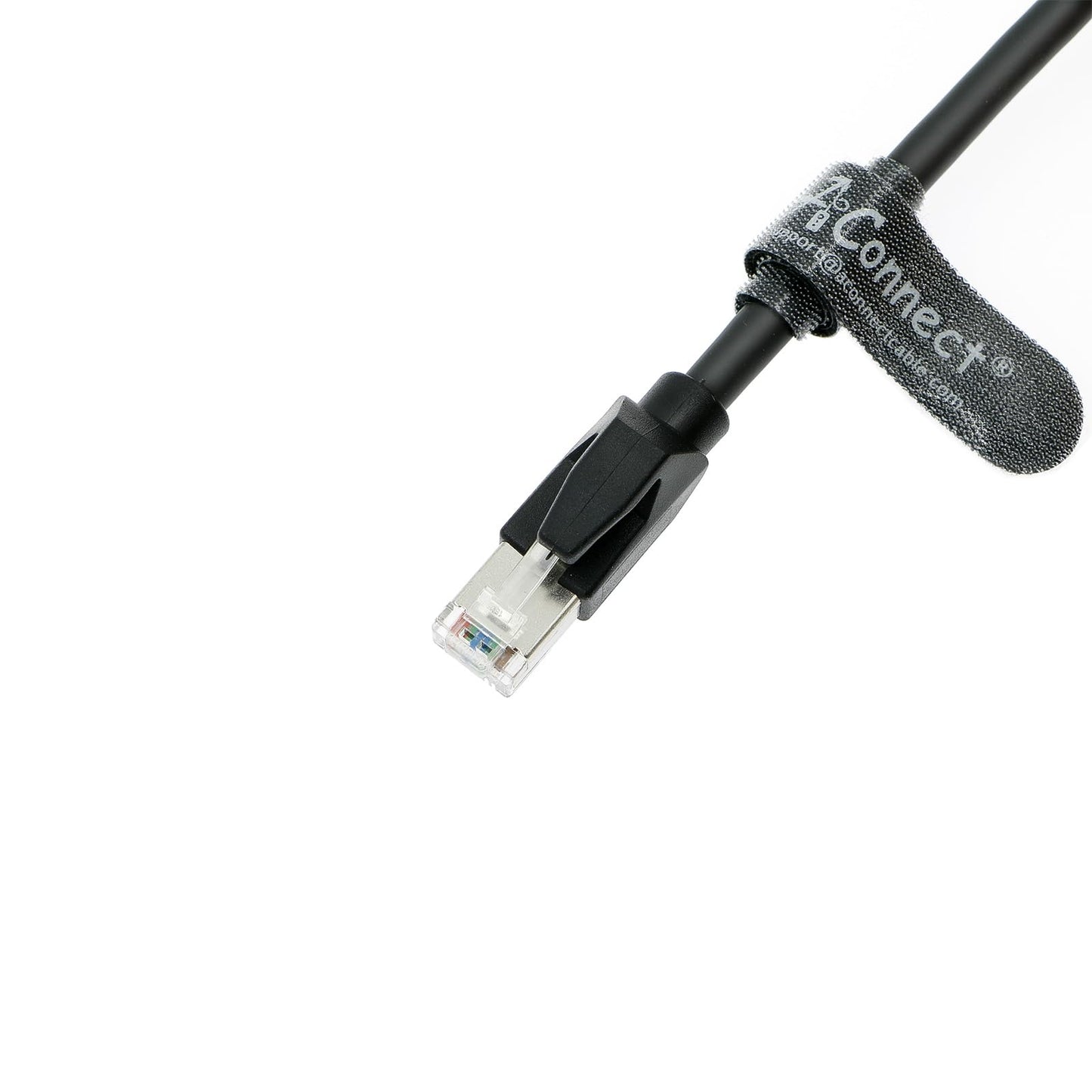 M12 8 Pin X-Code Male Right Angle to RJ45 Industrial Ethernet Cable for Cognex in Sight Industrial Camera Shielded Waterproof Flexible Cable 1M