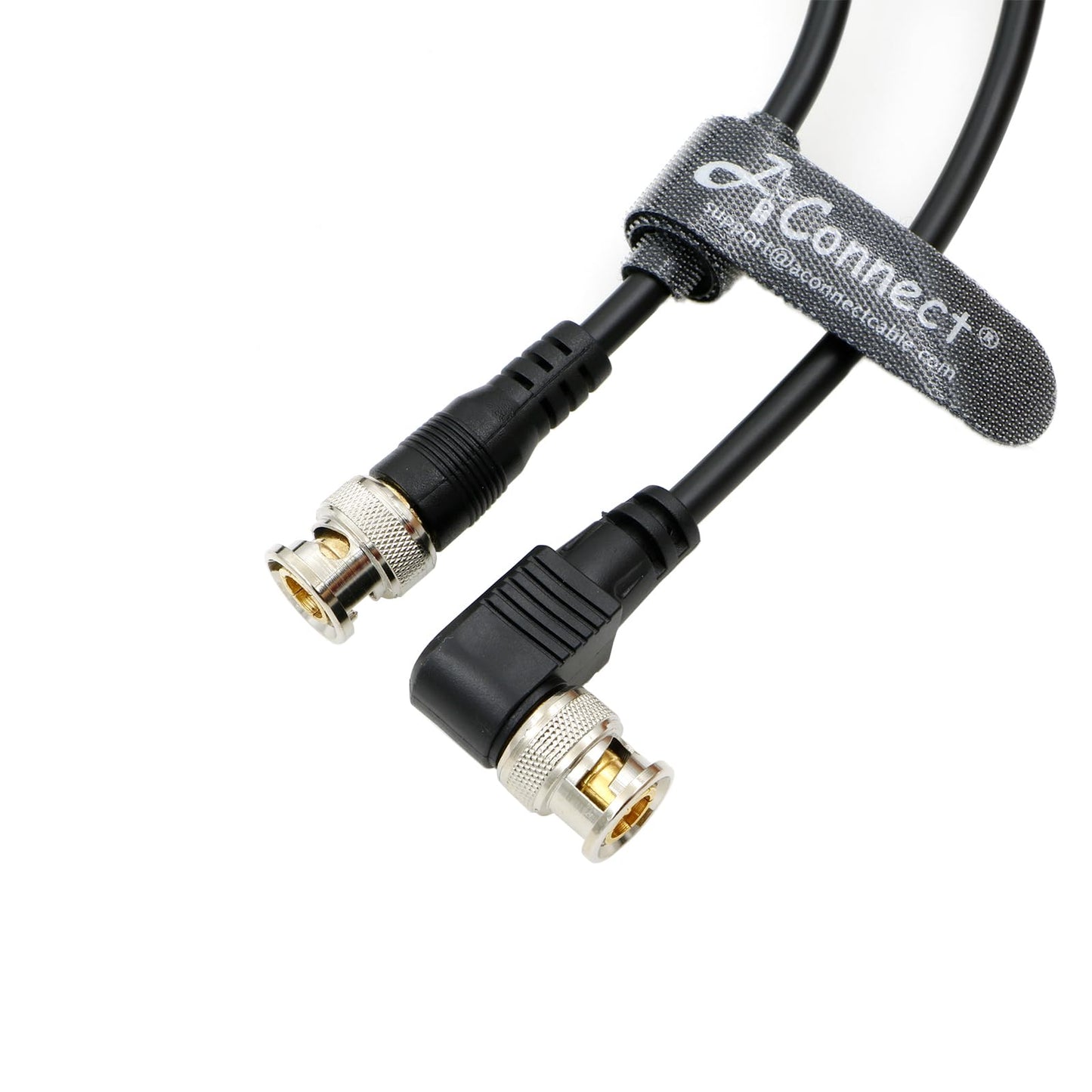 3G HD SDI BNC Male to BNC Male Coiled Cable Right Angle to Right Angle for Blackmagic