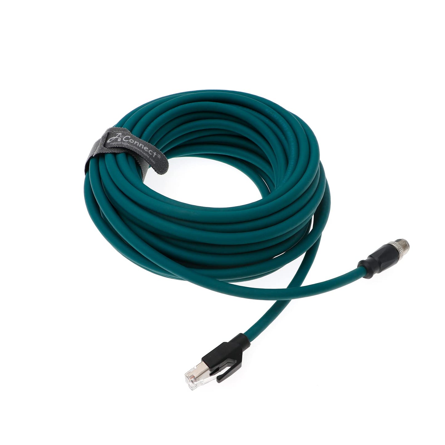 AConnect M12 8 Pole X-Code Male to RJ45 Cat6a Ethernet Shielded Cable for Cognex Industrial Camera 33Ft/10M