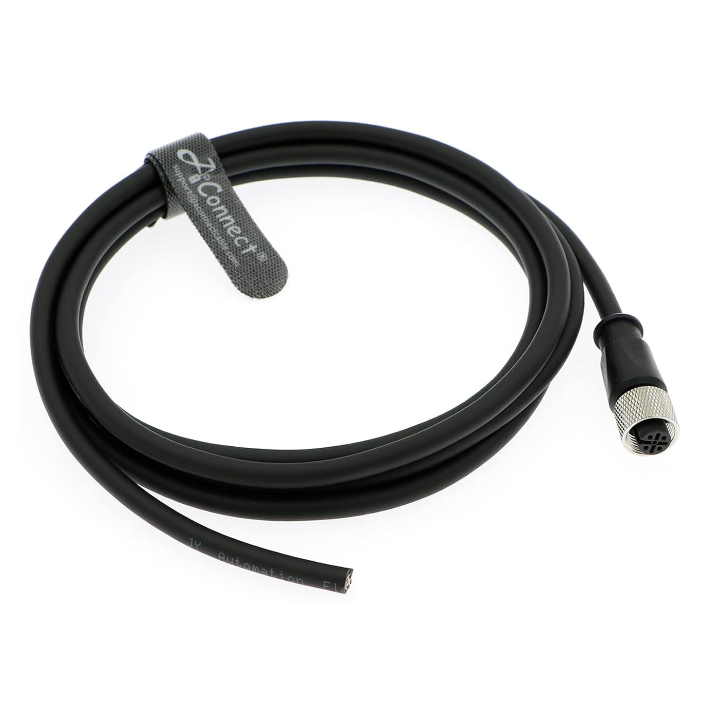 M12 A Code 5 Pin Female Straight Connector Aviation Socket Electrical Cable for Industrial Camera 2M/6.5Ft