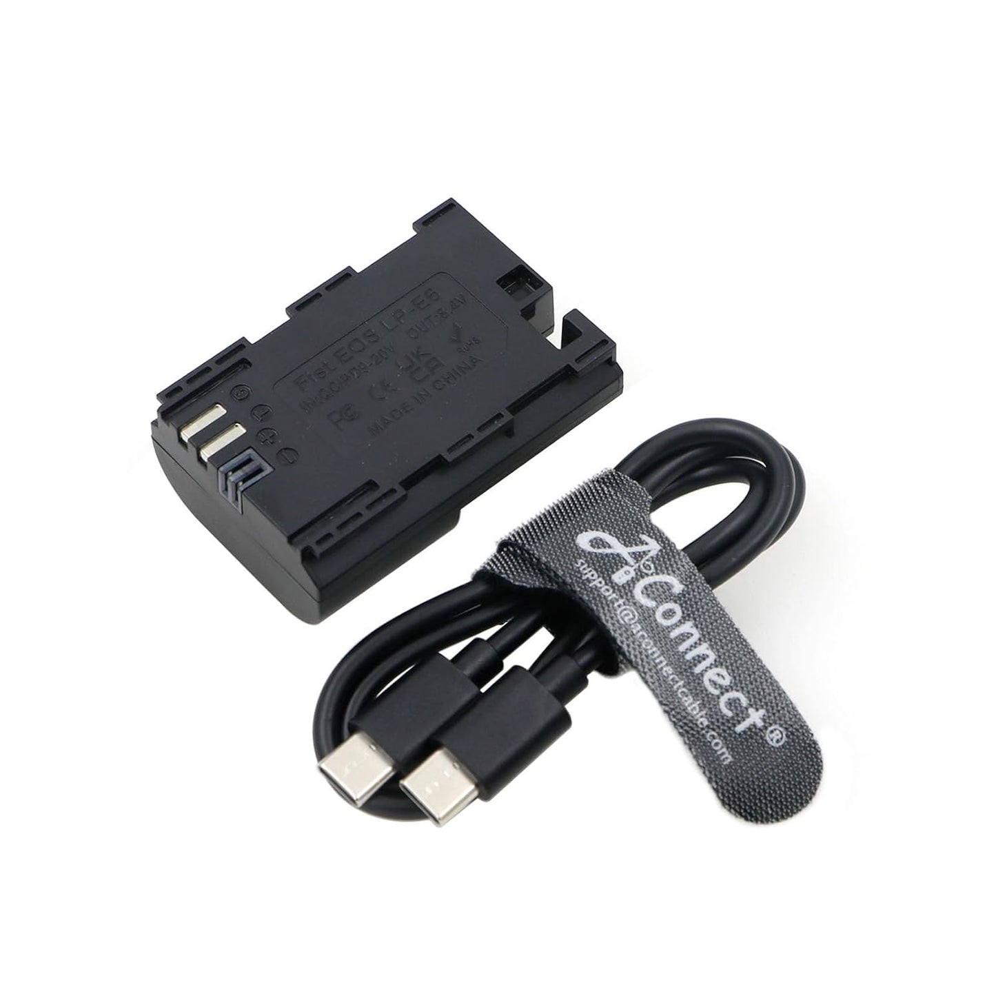 PD USB C Type C to LP-E6 Dummy Battery Power Cable for Canon EOS5D MarkIV/5D Markll5DS/5DSR/5DMarkIl/6DMarkIl/EOS6D/7DMark11/7D/EOS60D/60Da/70D/80D/90D/EOS-R/EOS R5/EOS R6 Cameras