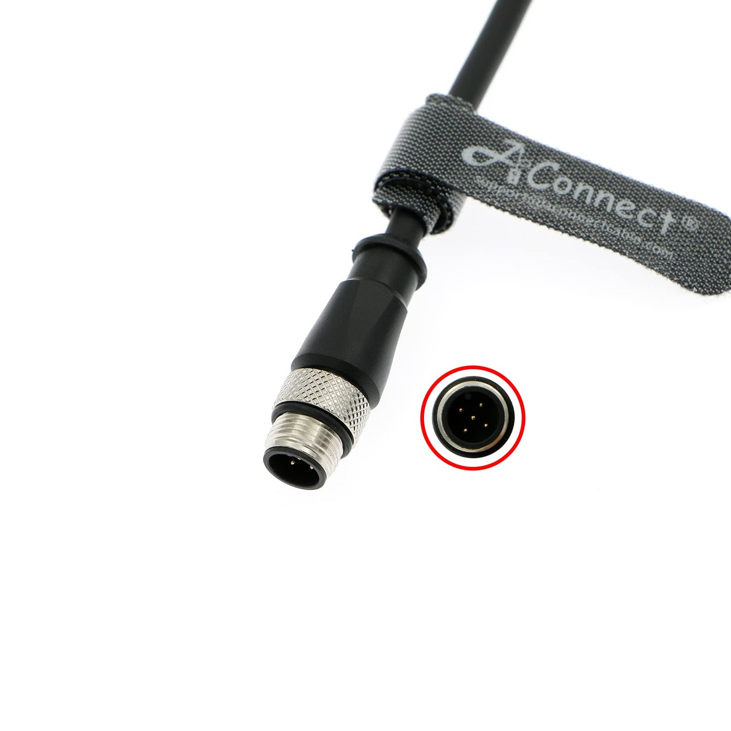 M12 A Code 5 Pin Male Straight Connector Aviation Socket Electrical Cable for Industrial Camera 1M/3.28Ft