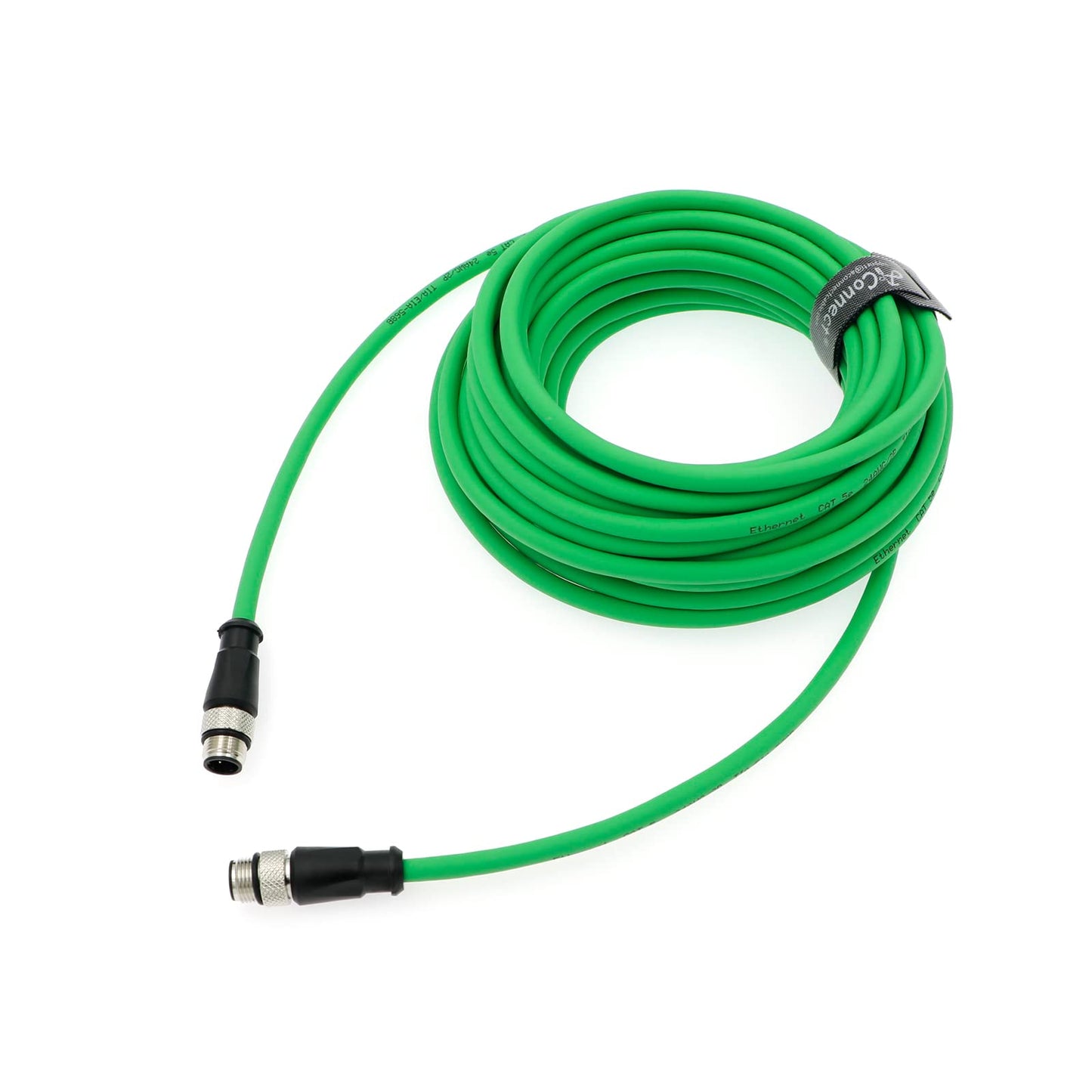M12-D-Code Ethernet-Cable for Industrial Camera M12 4 Pin Male D-Code to 4 Pin Male D-Code Shielded Cat5e Ethernet Cord Waterproof 5M/16.4Ft