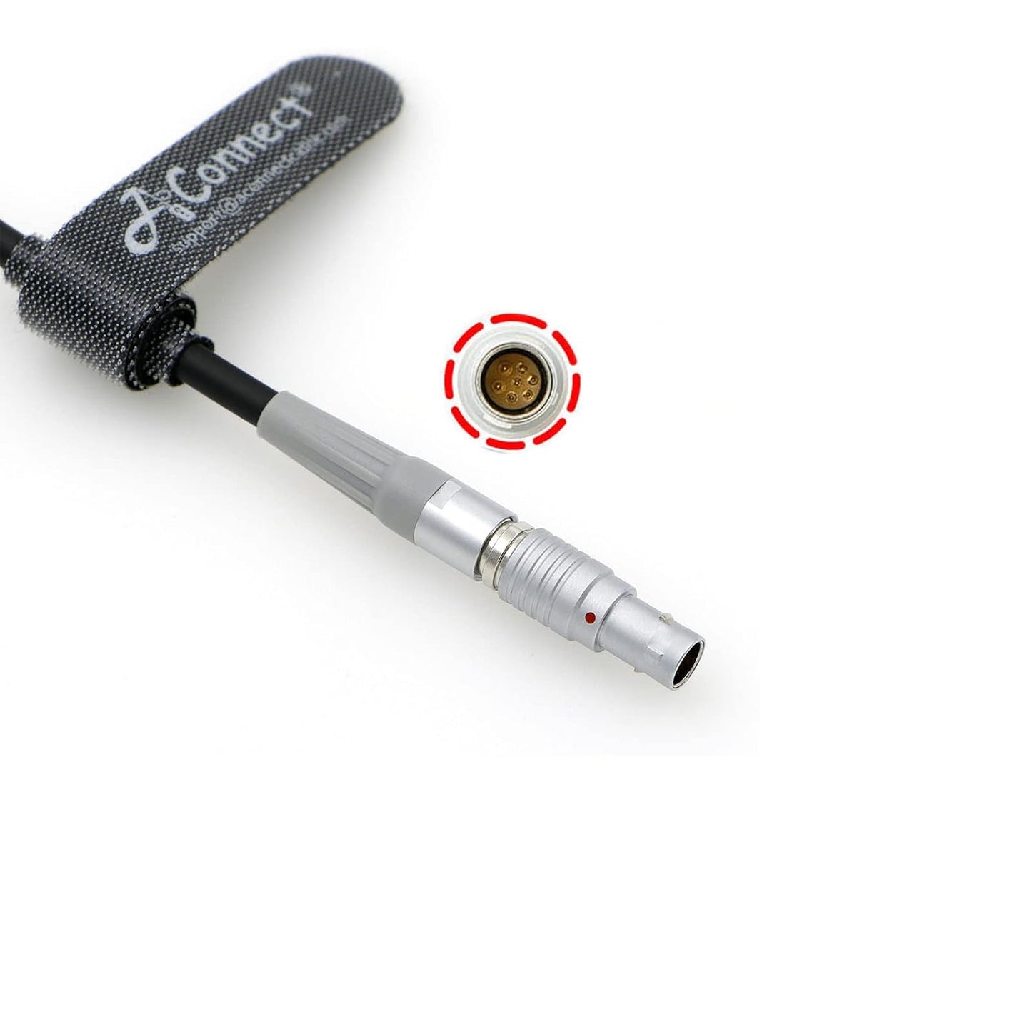 Run Stop Cable for ARRI cforce RF Motor 7 Pin Male to Right Angle Rotatable 9 Pin Male + Dtap Male Power Cable for RED Komodo V-Raptor, 60CM/24Inches