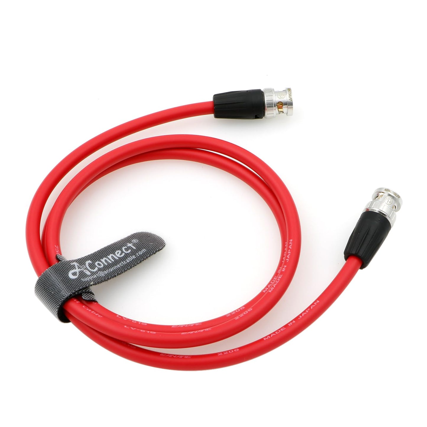 12G HD BNC SDI BNC Cable Orignial Neutrik BNC Male to Male 75 Ohm Coaxial Cable for 4K Video Camera (Black 1M)