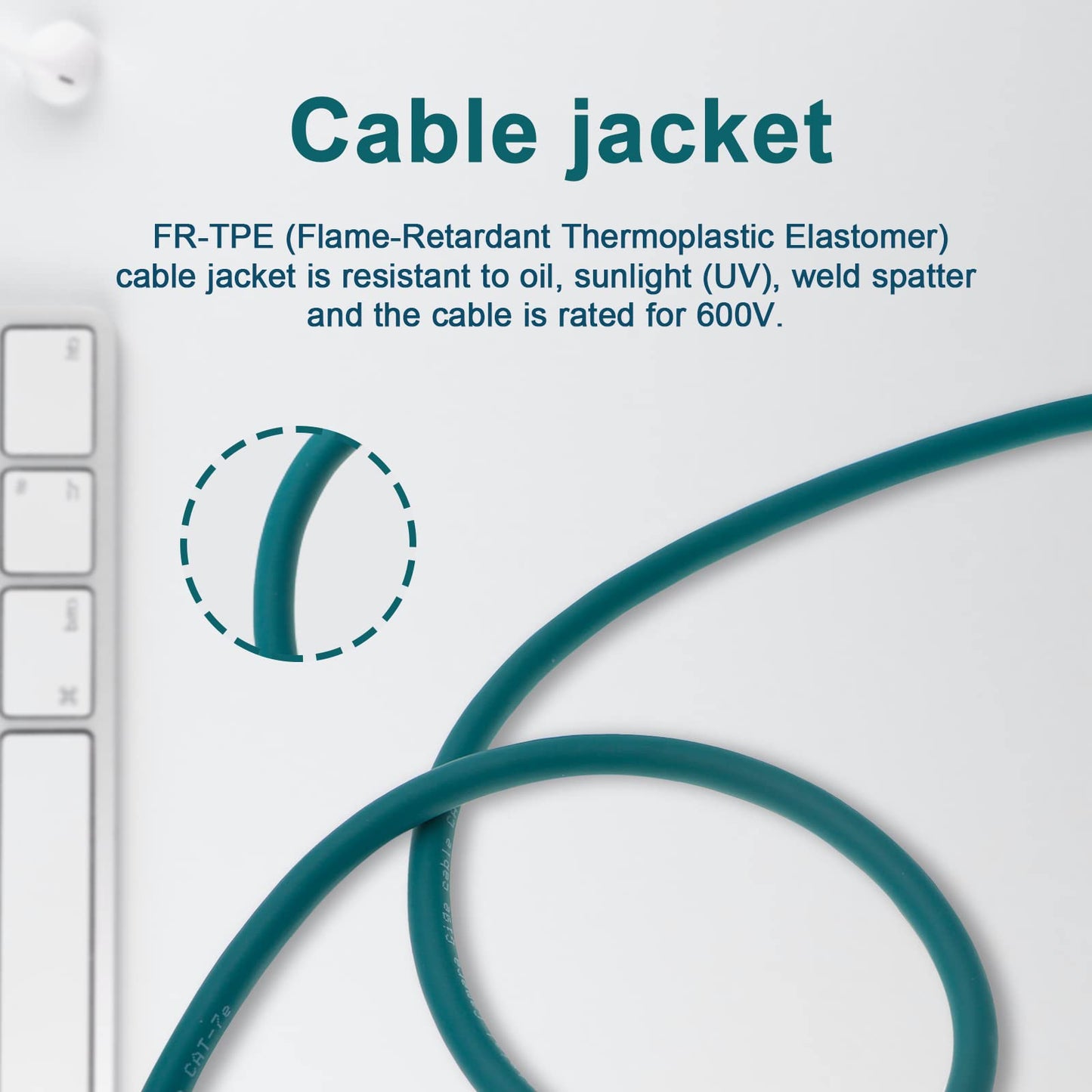 AConnect M12 8 Pole X-Code Male to RJ45 Cat6a Ethernet Shielded Cable for Cognex Industrial Camera 33Ft/10M