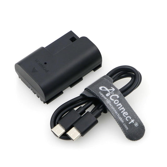 PD USB C Type C to LP-E6 Dummy Battery Power Cable for Canon EOS5D MarkIV/5D Markll5DS/5DSR/5DMarkIl/6DMarkIl/EOS6D/7DMark11/7D/EOS60D/60Da/70D/80D/90D/EOS-R/EOS R5/EOS R6 Cameras