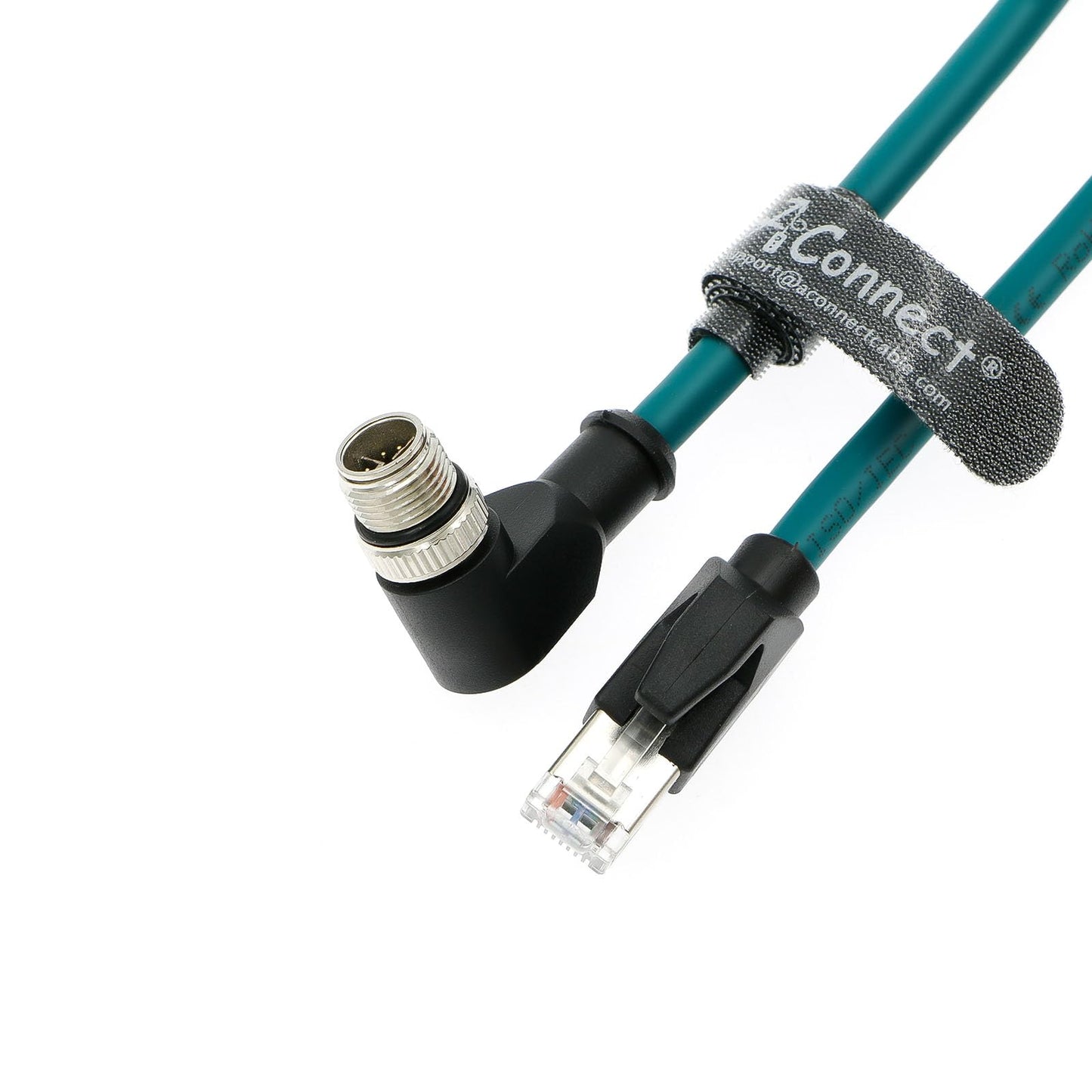 M12 8 Position X-Code Male Right Angle to RJ45 Ethernet Shielded Cable for Cognex in Sight Industrial Camera High Flexible Waterproof Cable 1M