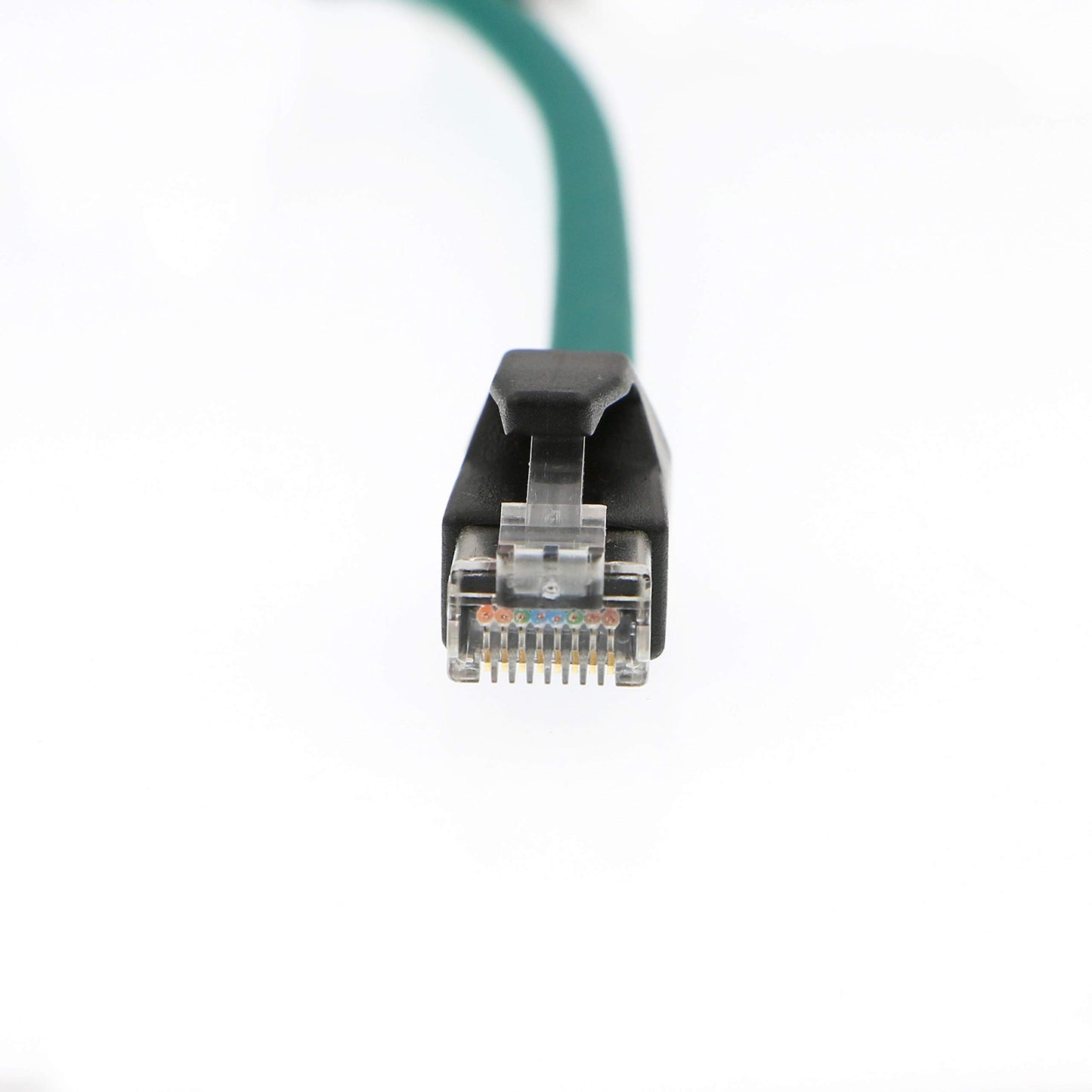 M12-RJ45-XCode-Ethernet-Shielded-Industrial M12 8 Pin X-Code Male to RJ45 Cat6a Ethernet Shielded Cable for Cognex Industrial Camera 3.3Ft|1M