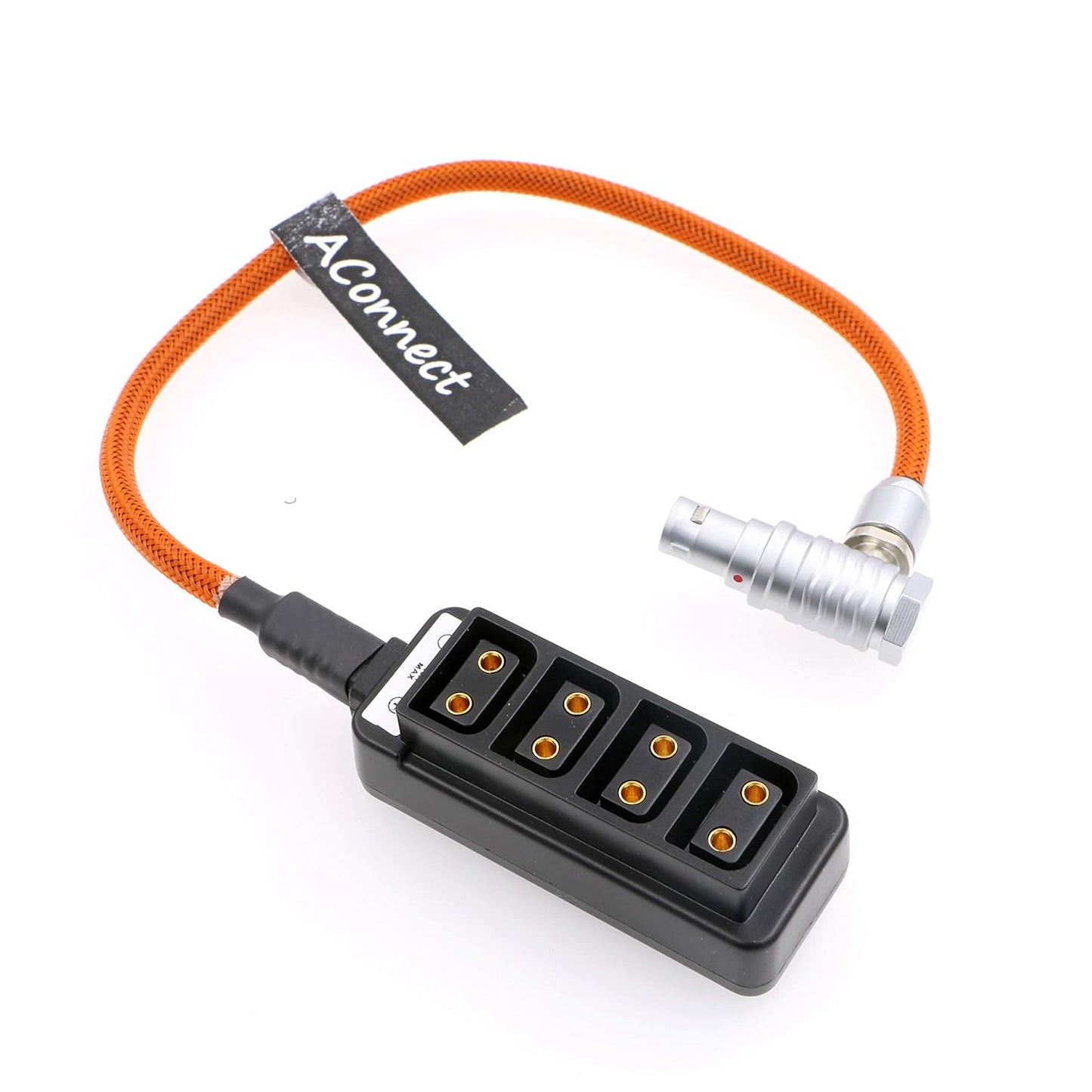 ARRI Alexa Mini EXT 7 Pin Male Output to 4 Port Female D Tap Adapter Splitter Cable for for ARRI RED Cameras Dtap Fourway Splitter Box 11.8in/30cm