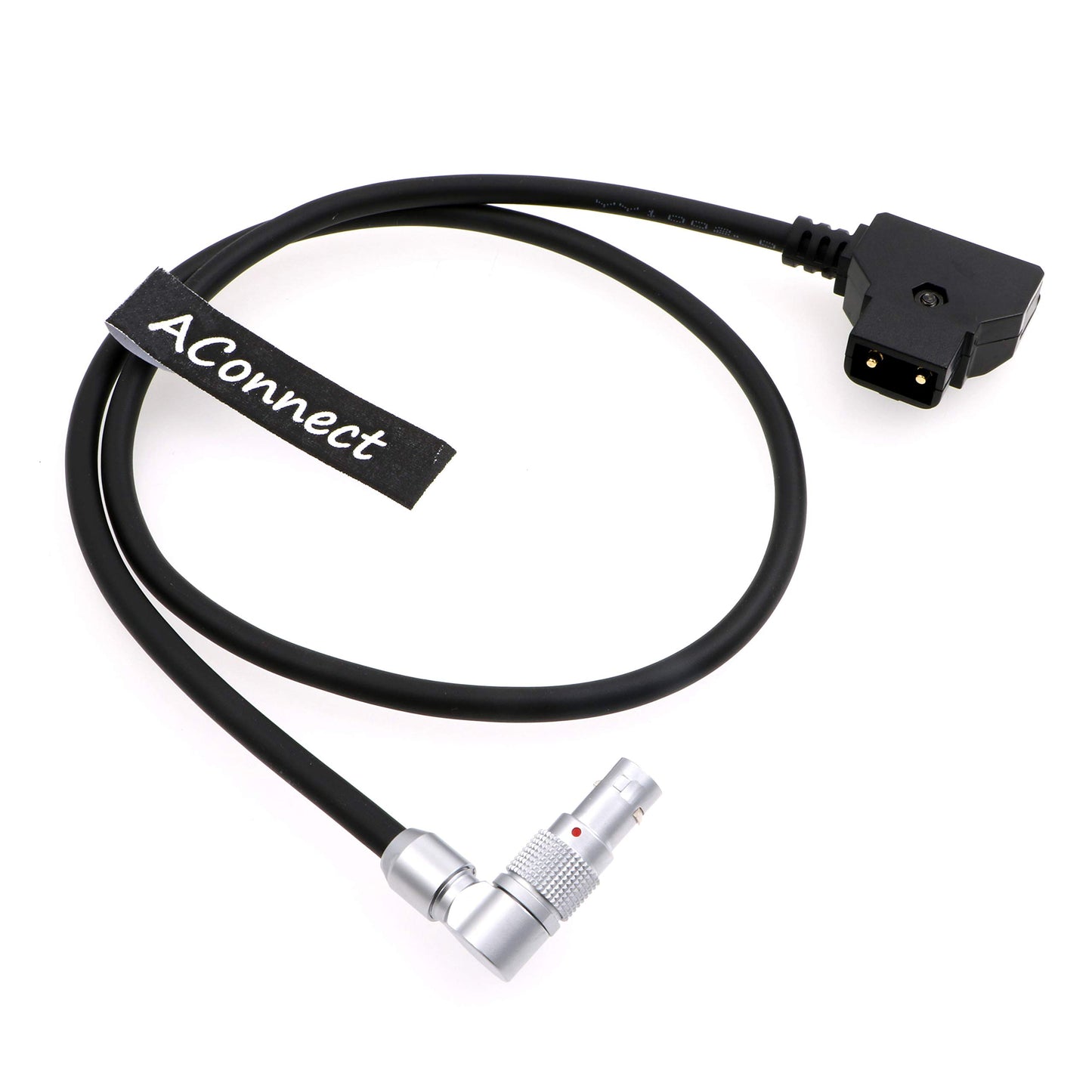 Rotatable Right Angle 4 Pin Male to D-Tap Power Cable for Zacuto Kameleon EVF 18in/45cm